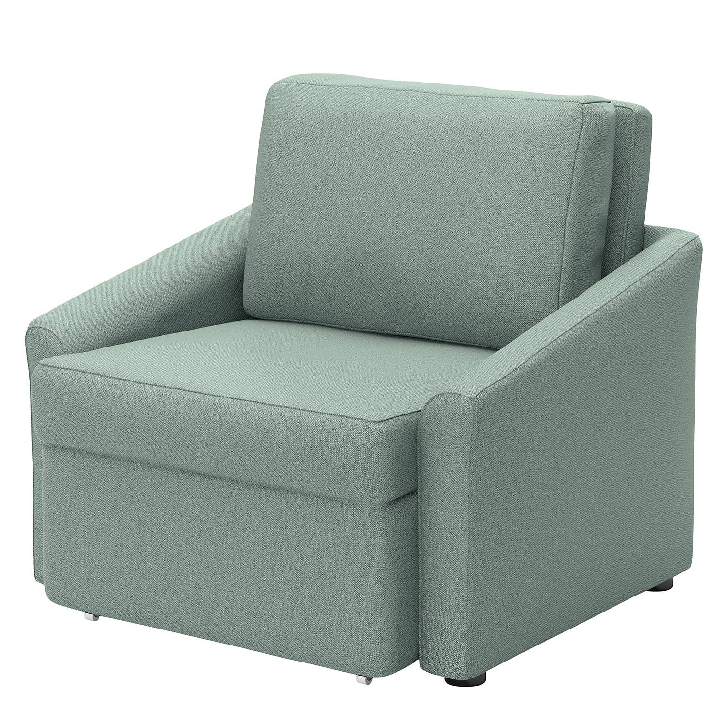 home24 Modoform Sessel Rifton I Mint Webstoff mit Schlaffunktion 108x86x96 cm (BxHxT)