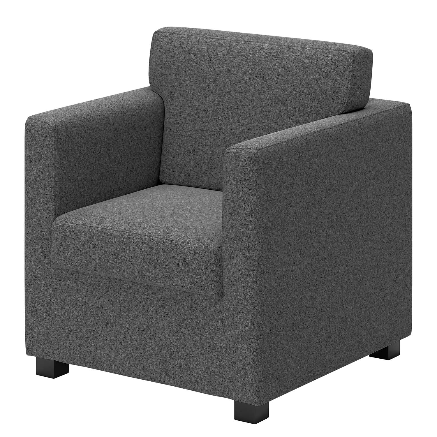 home24 loftscape Sessel Nibley V Grau Webstoff 74x83x74 cm (BxHxT)