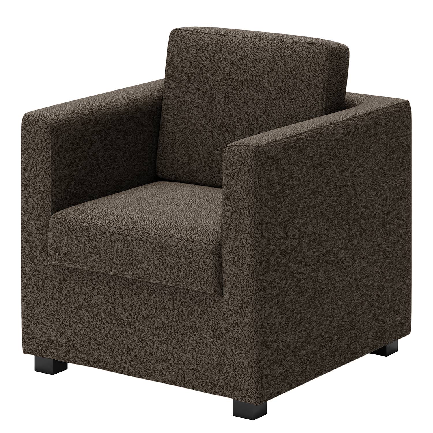 home24 loftscape Sessel Deven XIII Dunkelbraun Microfaser 74x83x74 cm (BxHxT)