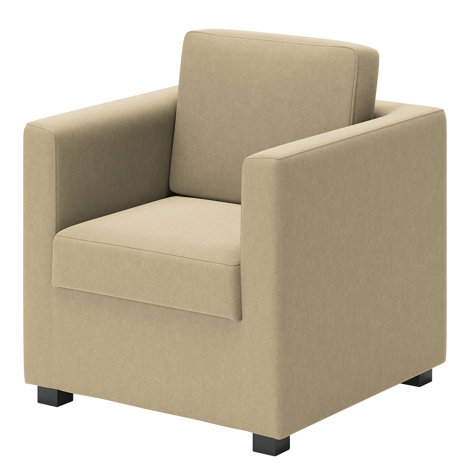 home24 loftscape Sessel Deven I Cappuccino Echtleder 74x83x74 cm (BxHxT)