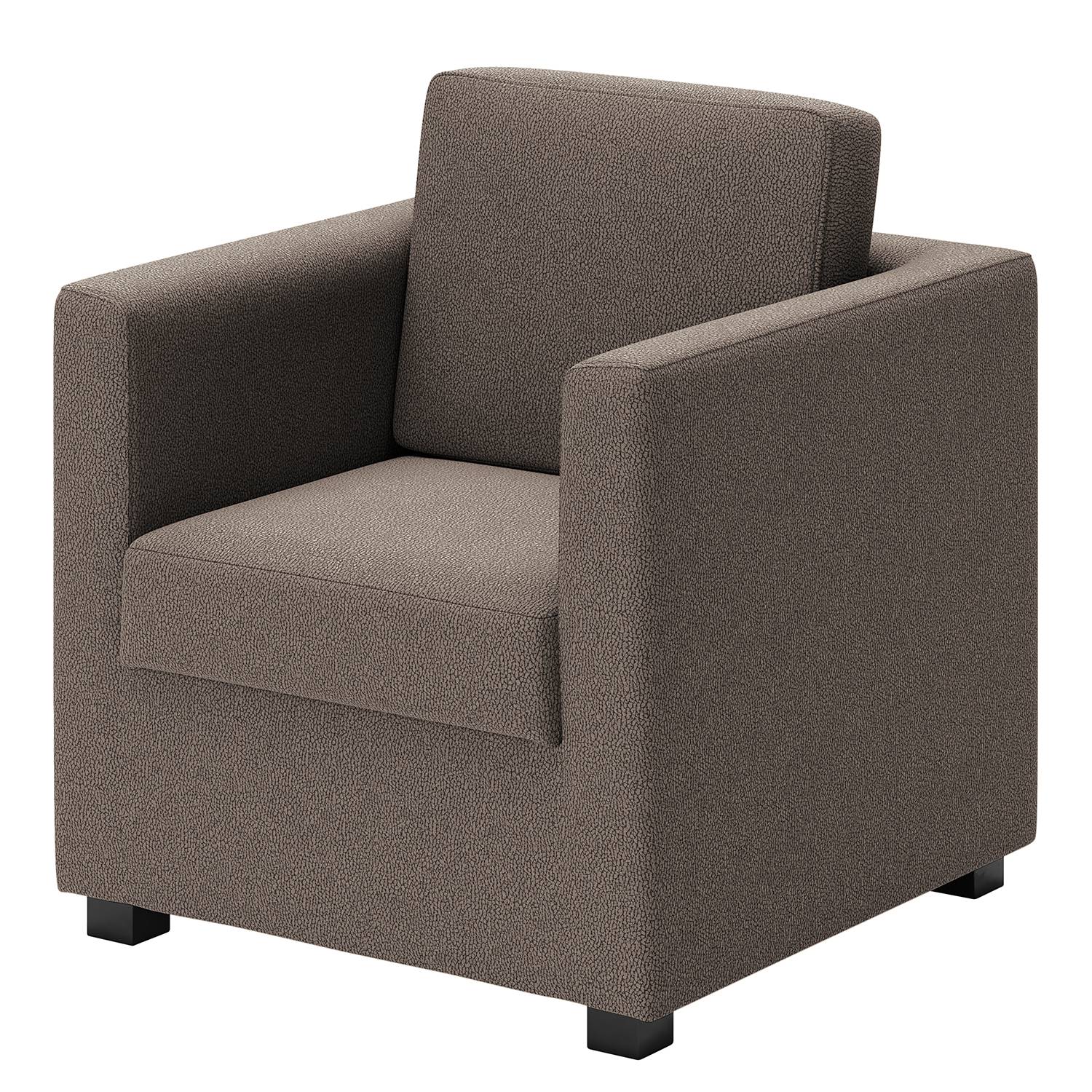 home24 loftscape Sessel Deven XIII Grau Microfaser 74x83x74 cm (BxHxT)