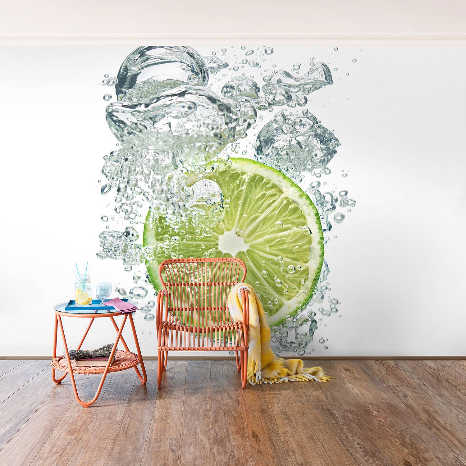 Papier peint Lime Bubbles