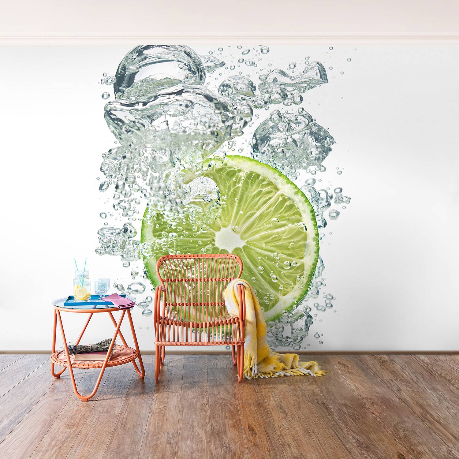 Papier peint Lime Bubbles