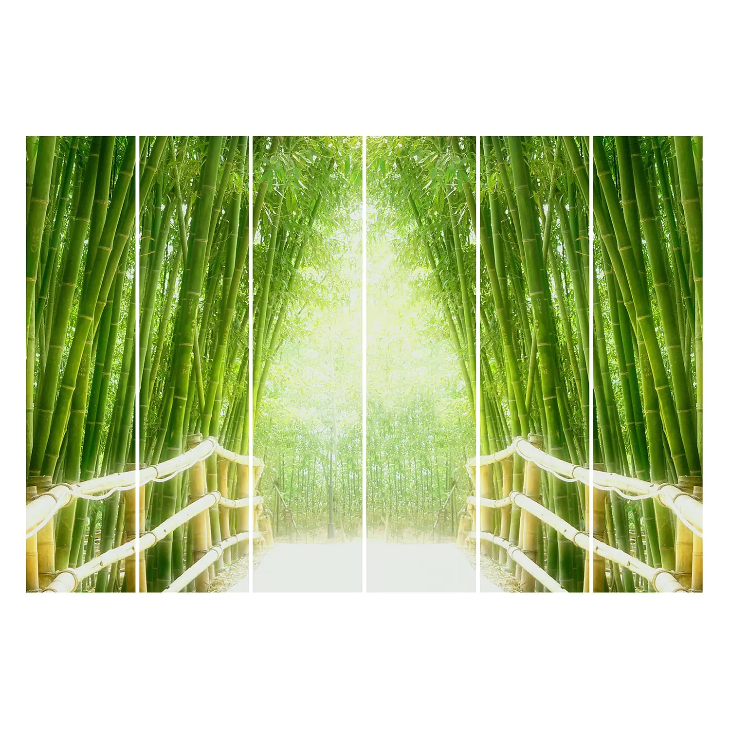 Schiebegardinen Bamboo Way (6er-Set)