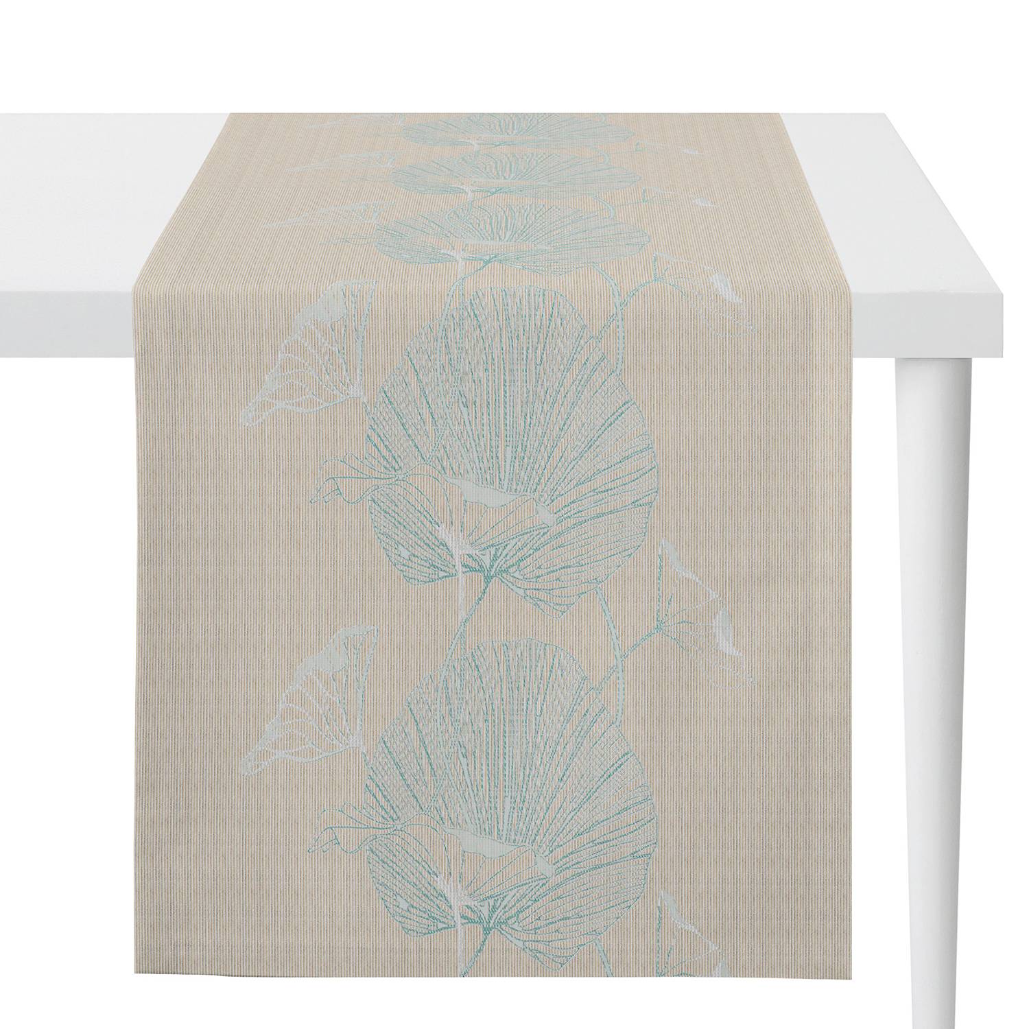 home24 Apelt Tischläufer Nora Sand Mischgewebe 48x140x0.1 cm (BxHxT)