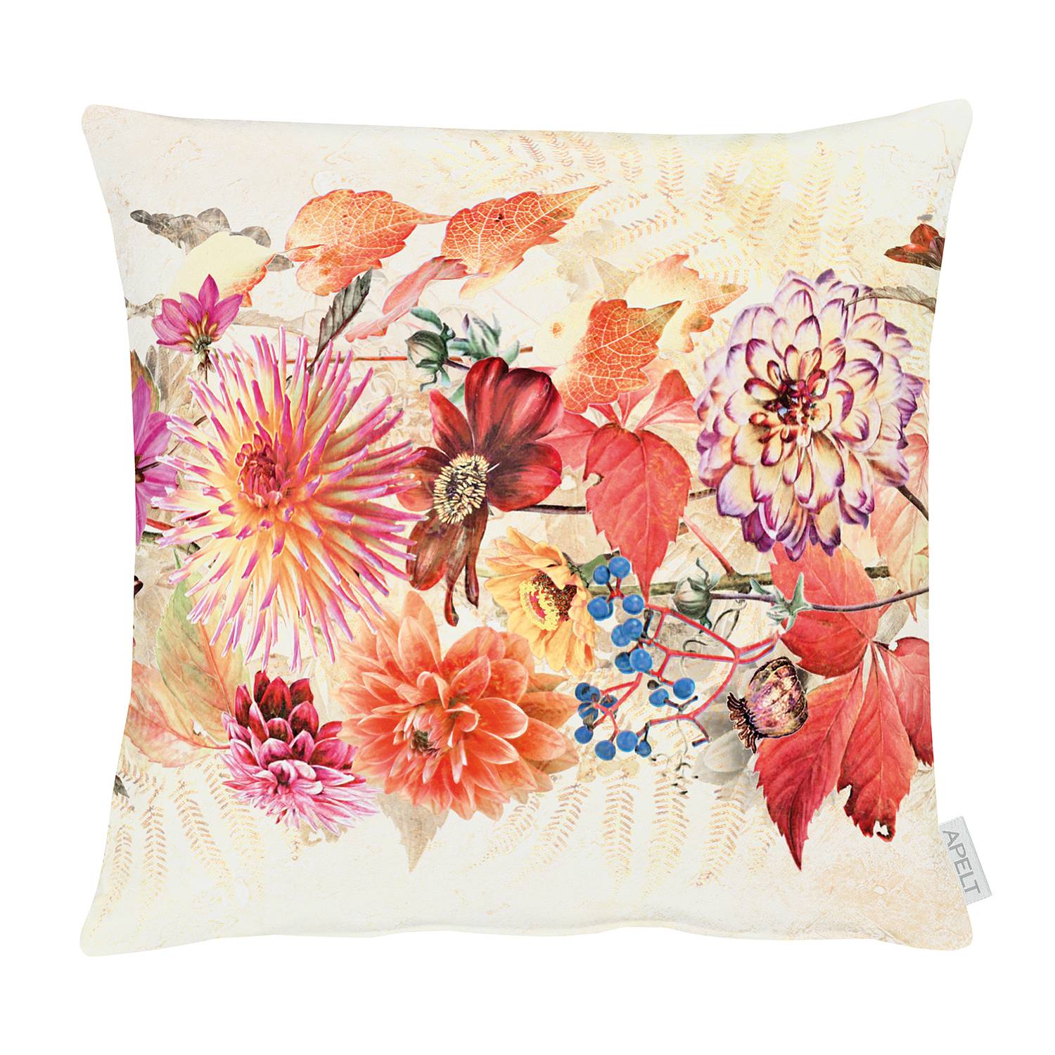 home24 Apelt Kissenbezug 1311 Creme/Multi 46x46 cm (BxH) Baumwollstoff