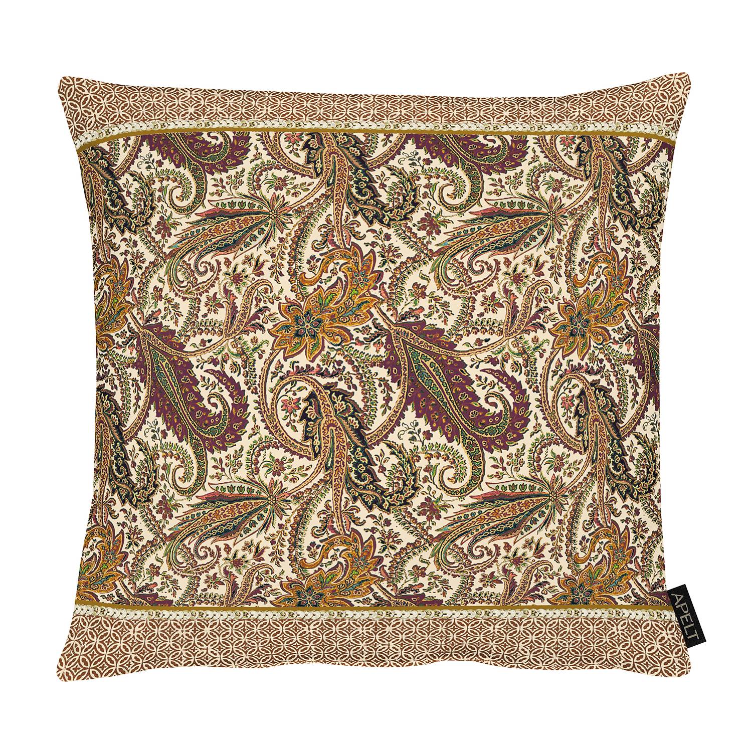 home24 Apelt Dekokissen 1310 Hellbraun 45x45 cm (BxH) Baumwollstoff