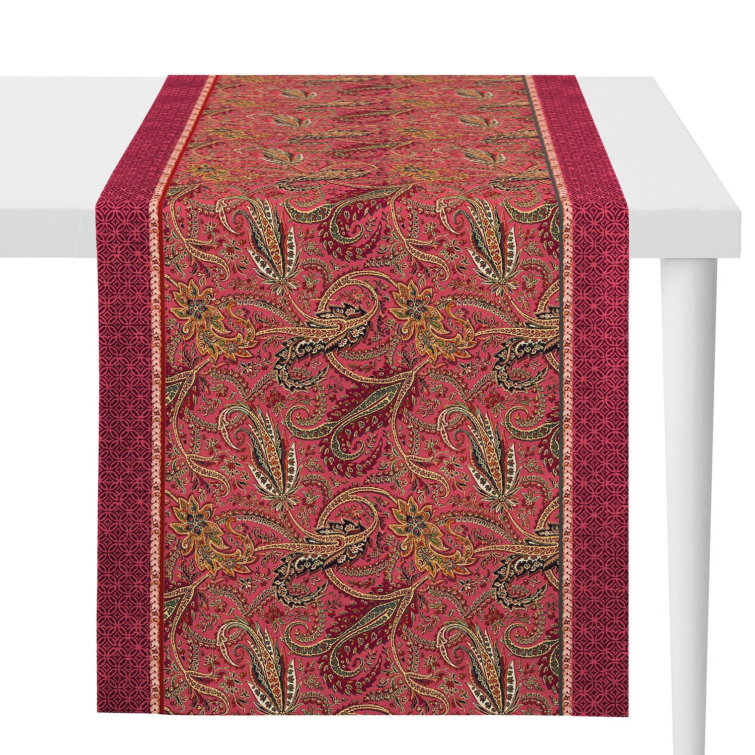 home24 Apelt Tischläufer 1310 Rot Baumwollstoff 46x135x0.1 cm (BxHxT)