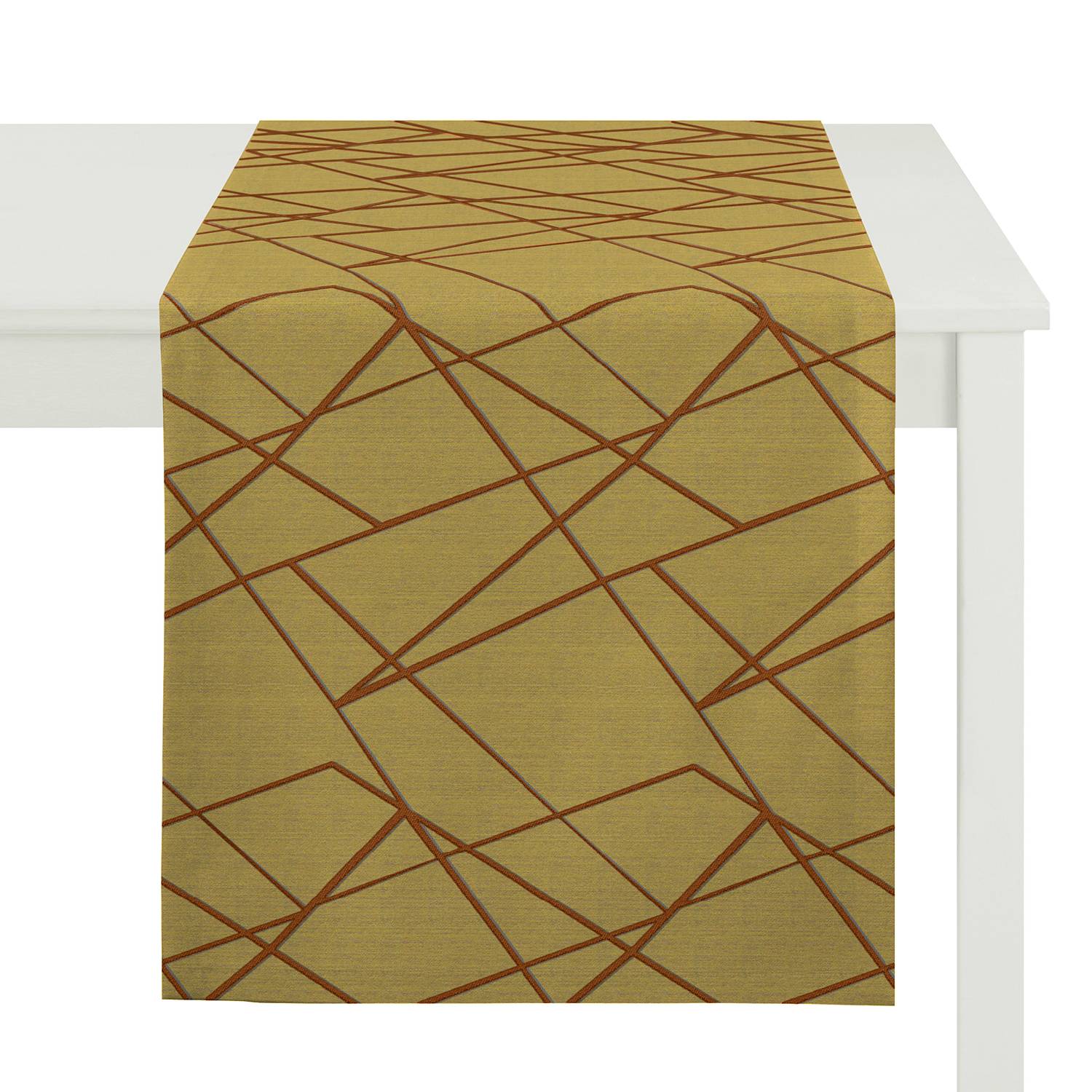 home24 Apelt Tischläufer Vio Ocker Mischgewebe 46x135x0.1 cm (BxHxT)