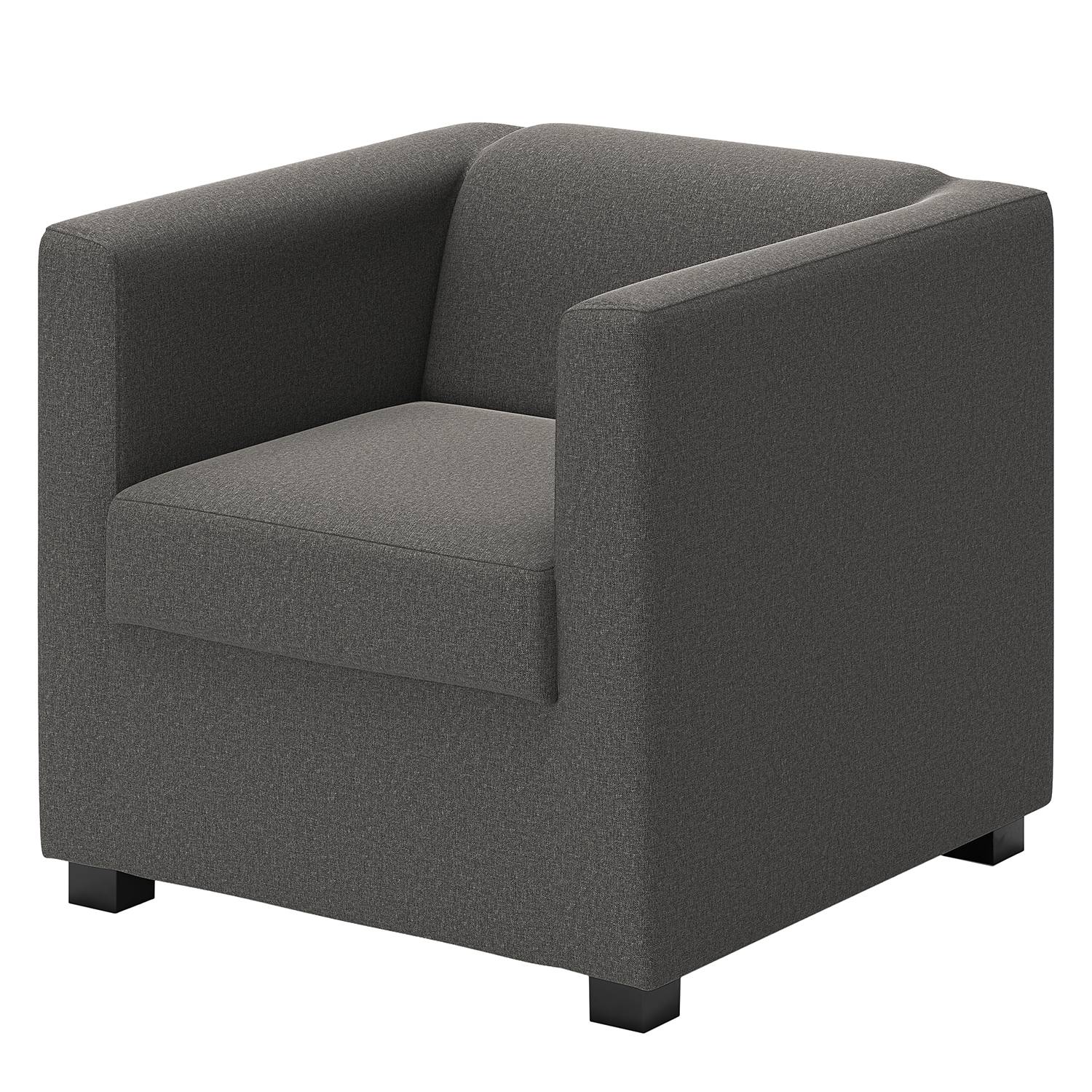 home24 loftscape Sessel Wilno XI Dunkelgrau Flachgewebe 74x71x75 cm (BxHxT)