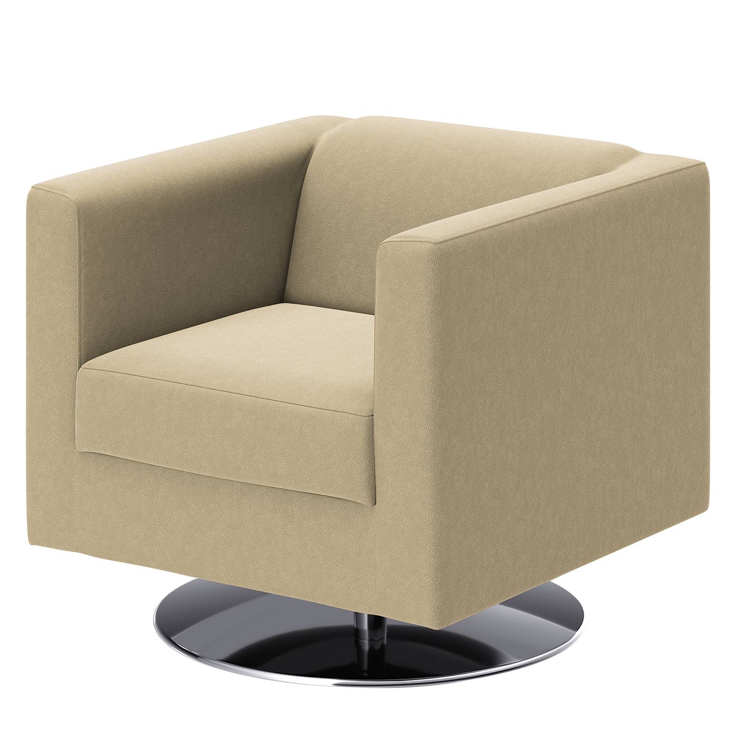 home24 loftscape Sessel Wilno V Cappuccino Echtleder 74x71x75 cm (BxHxT)