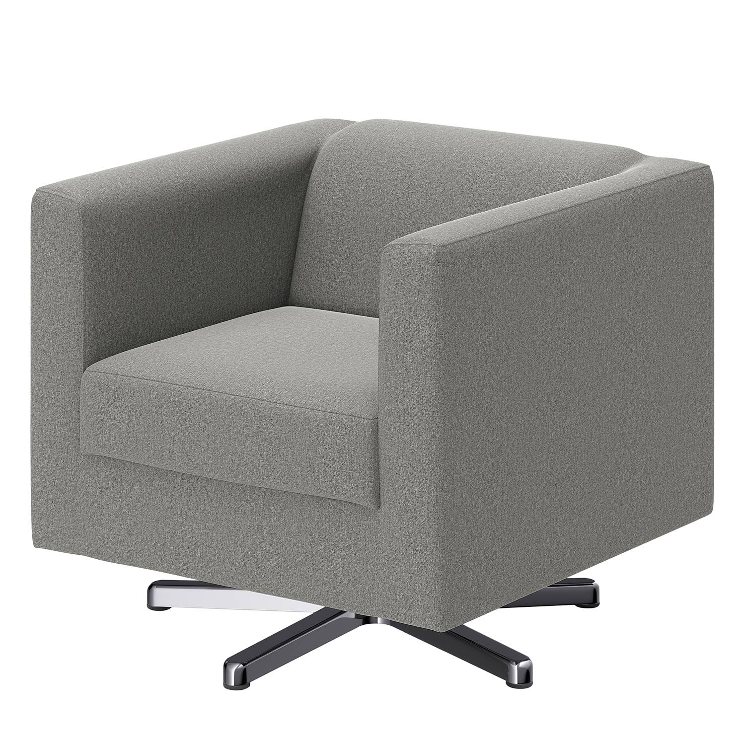 home24 loftscape Sessel Wilno XIV Grau Flachgewebe 74x71x75 cm (BxHxT)