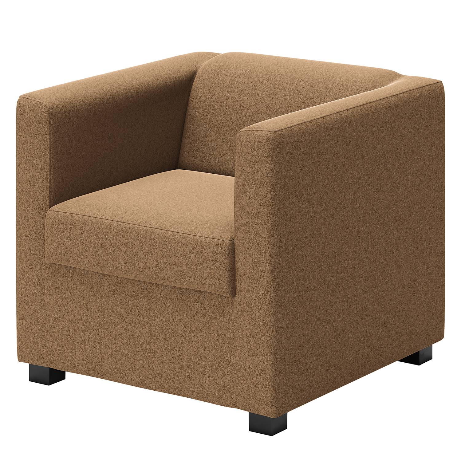 home24 loftscape Sessel Wilno XVI Hellbraun Microfaser 74x71x75 cm (BxHxT)