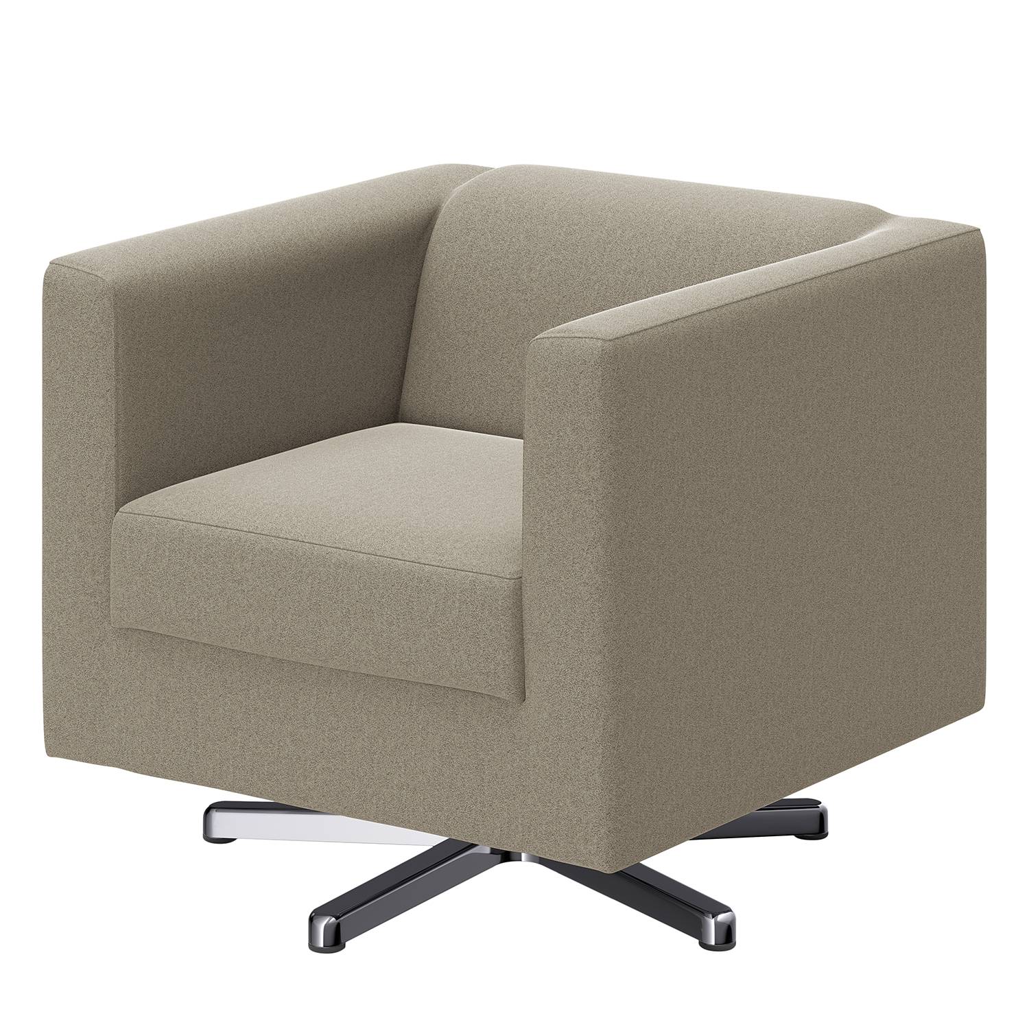 home24 loftscape Sessel Wilno XIX Hellgrau Microfaser 74x71x75 cm (BxHxT)