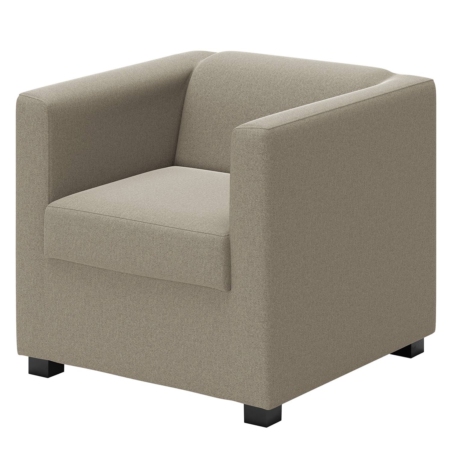 home24 loftscape Sessel Wilno XVI Hellgrau Microfaser 74x71x75 cm (BxHxT)