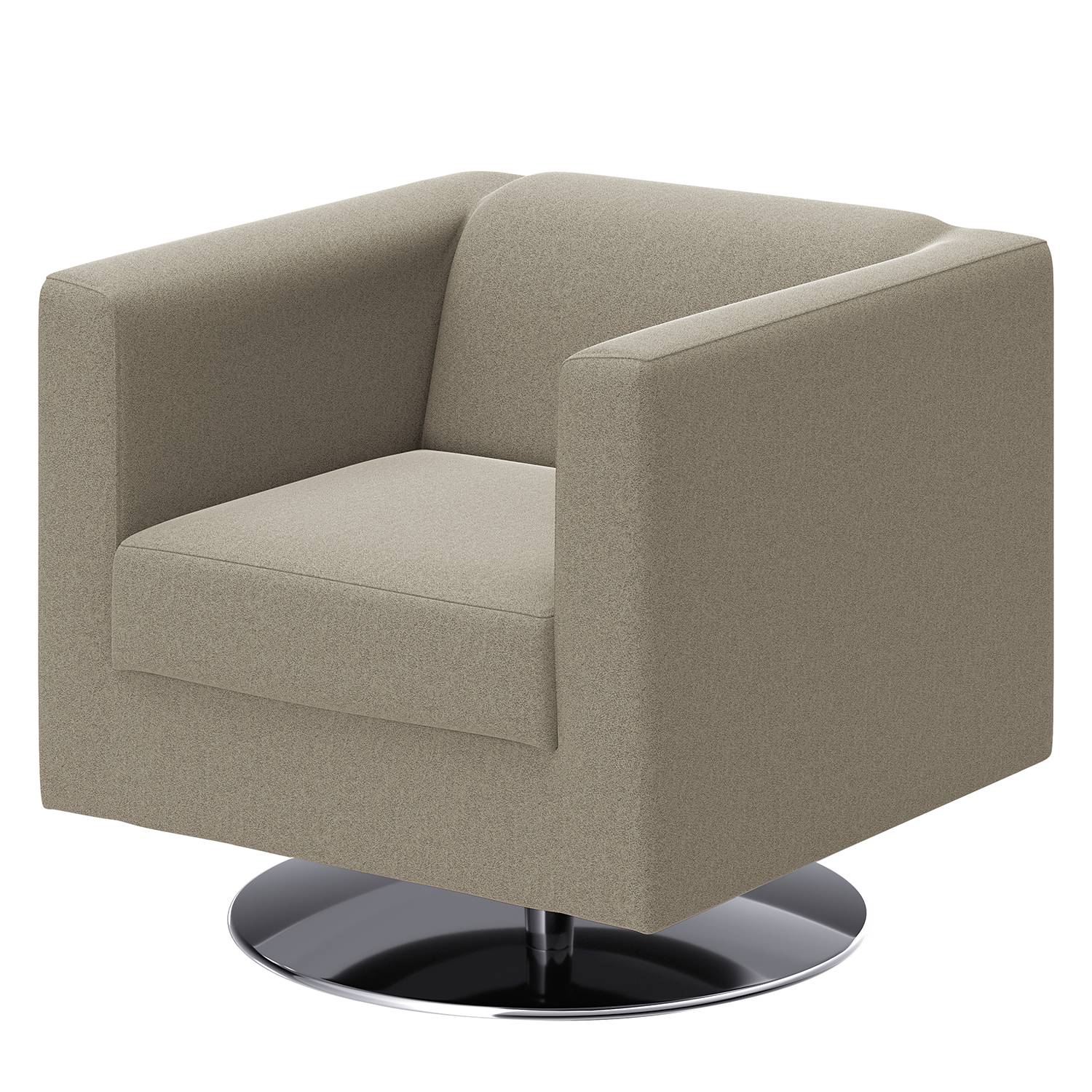 home24 loftscape Sessel Wilno XX Hellgrau Microfaser 74x71x75 cm (BxHxT)