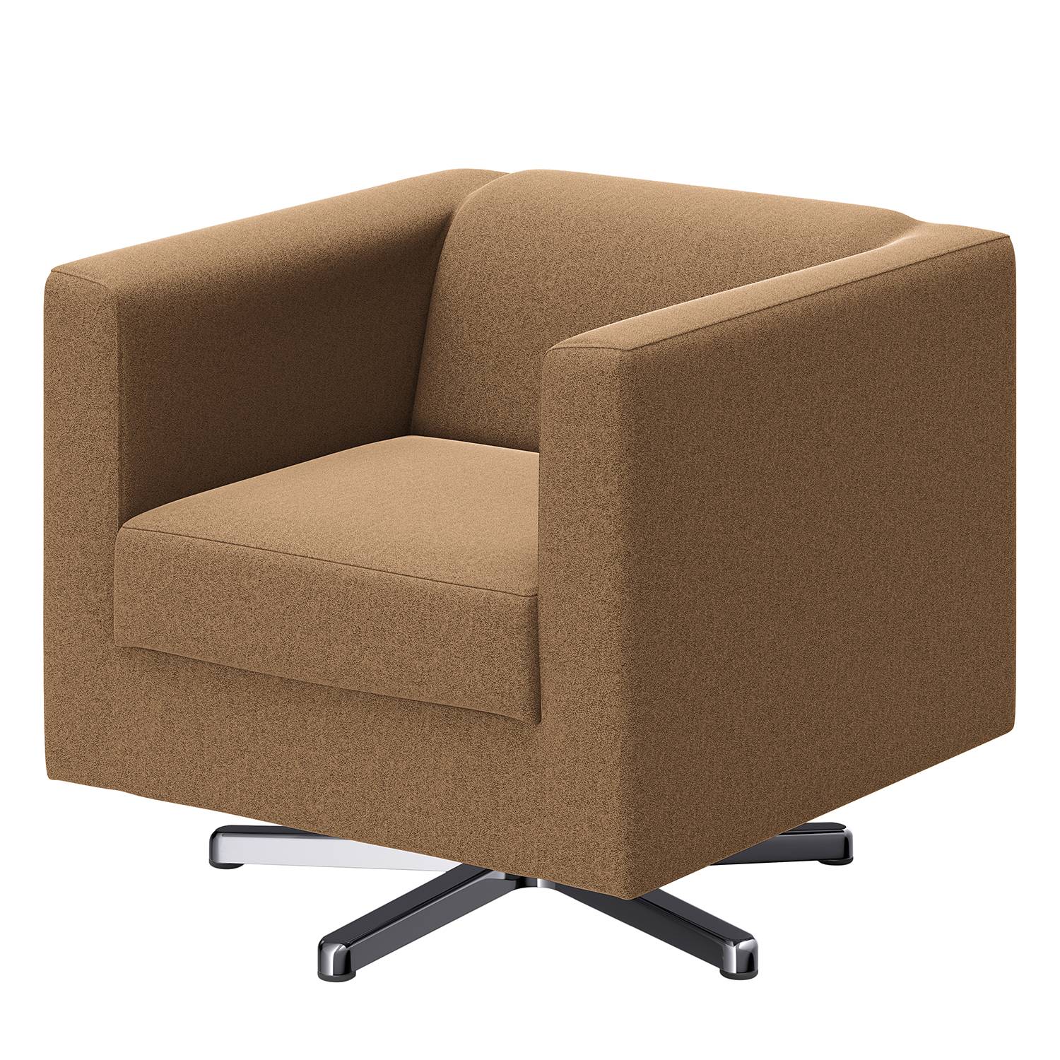 home24 loftscape Sessel Wilno XIX Hellbraun Microfaser 74x71x75 cm (BxHxT)