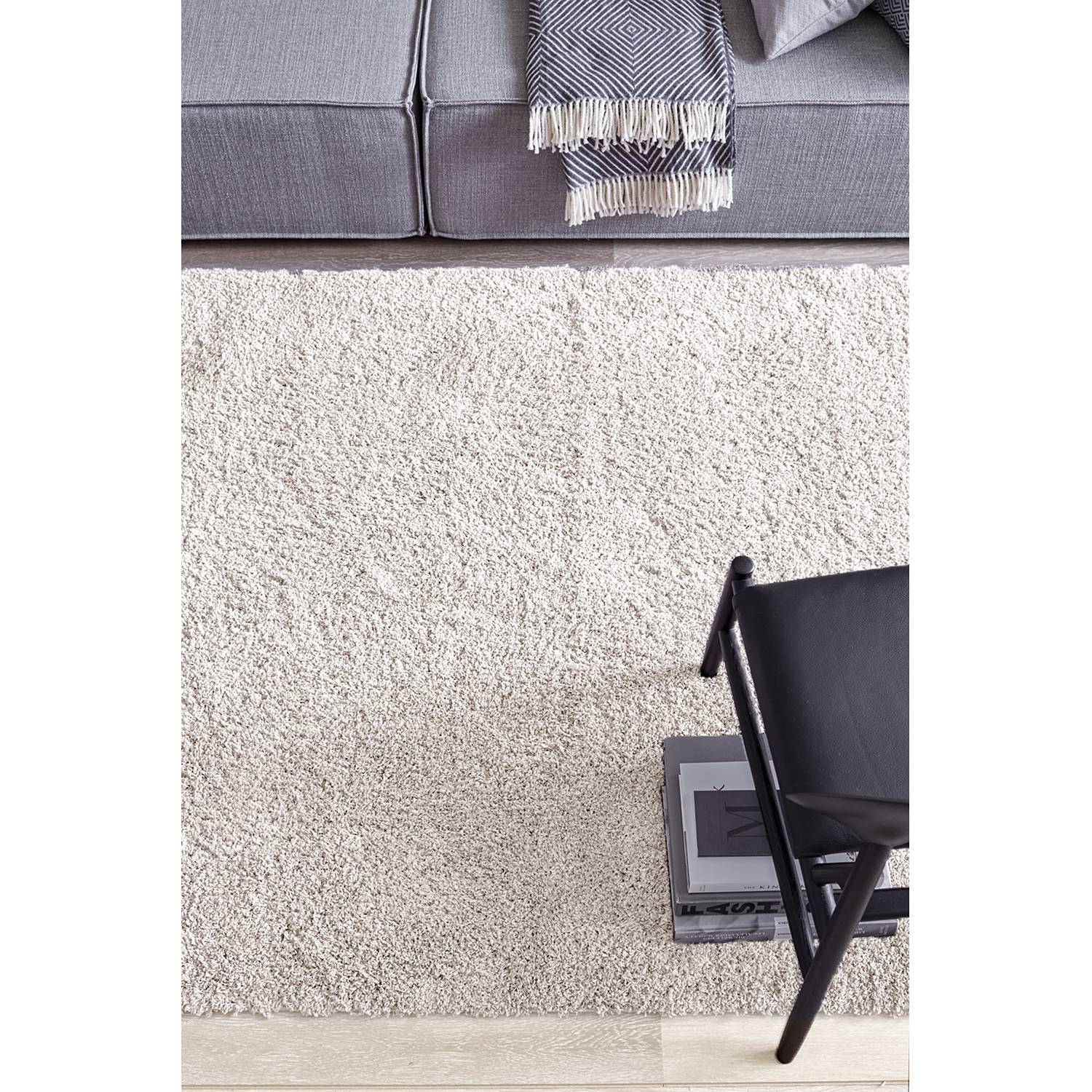 home24 Schöner Wohnen Kollektion Hochflorteppich Savage Creme Rechteckig 67x130 cm (BxT) Kunstfaser
