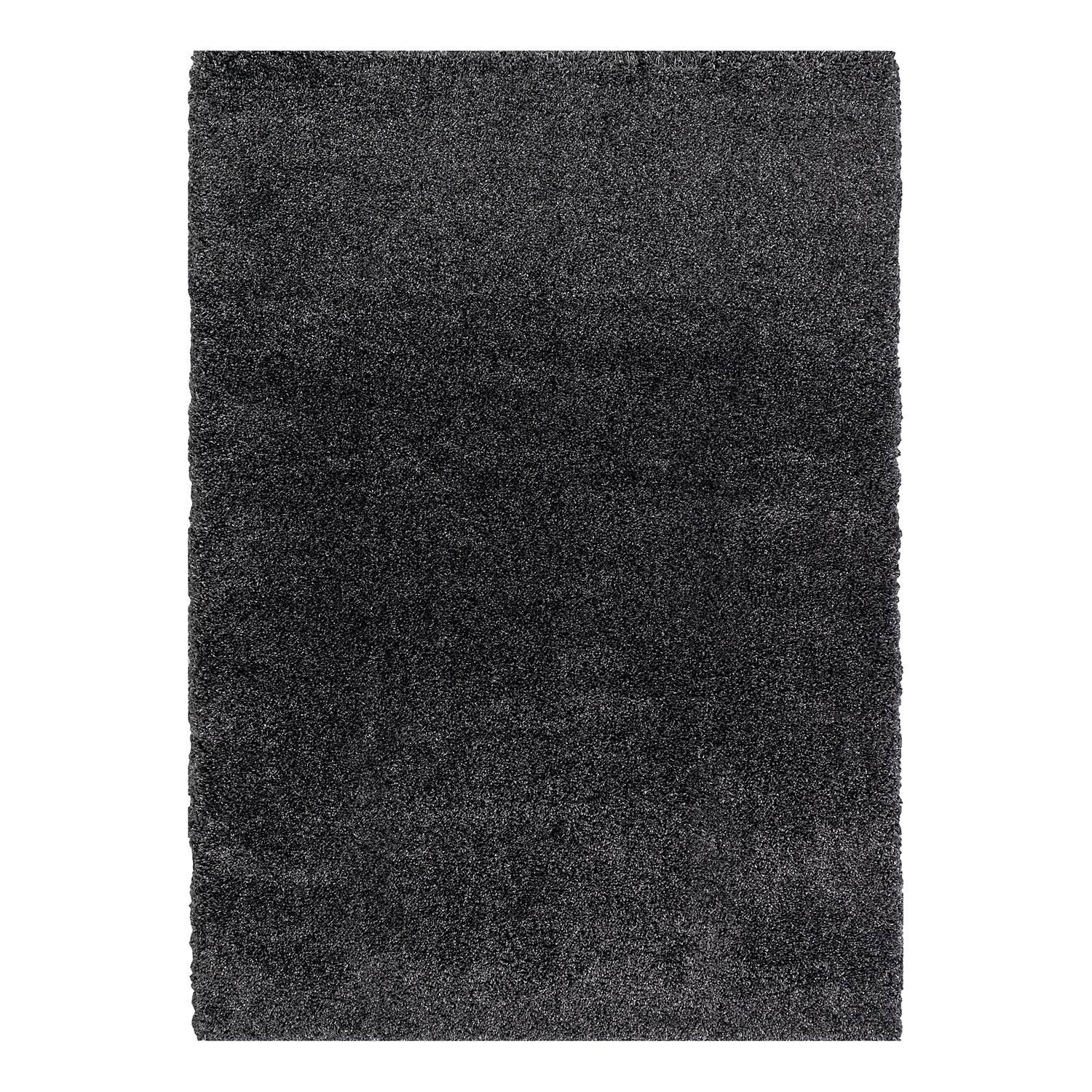home24 Schöner Wohnen Kollektion Hochflorteppich Savage Anthrazit Rechteckig 80x150 cm (BxT) Kunstfaser