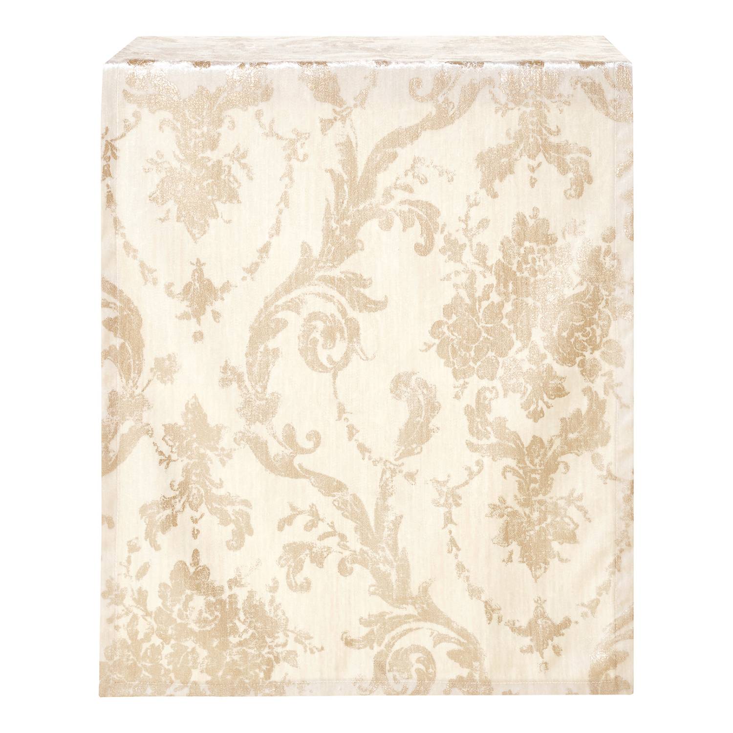 home24 Proflax Tischläufer Ruben Creme/Gold Samt 50x140 cm (BxT)