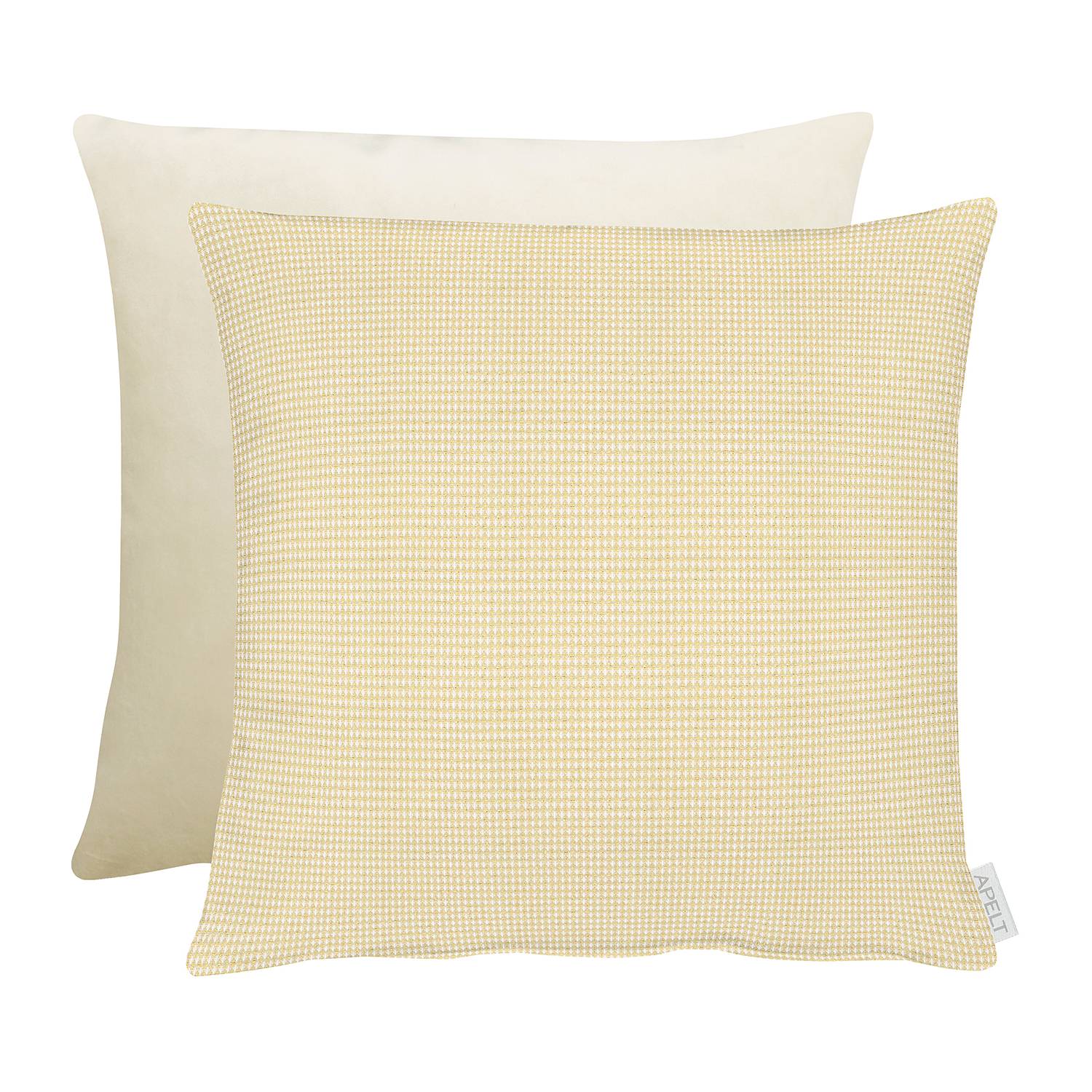 home24 Apelt Kissenbezug 1500 Weiß/Gold/Creme 46x46 cm (BxH) Polyester