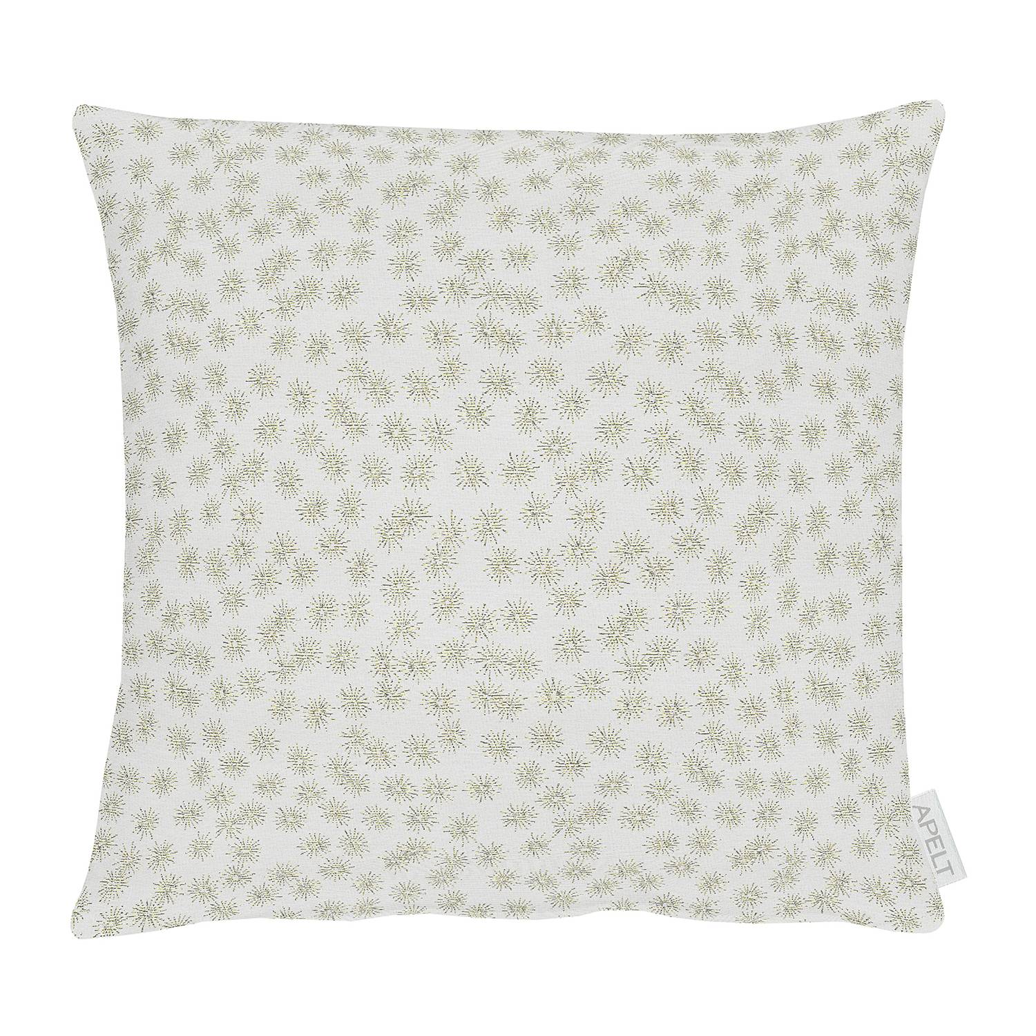 home24 Apelt Kissenbezug 1501 Weiß/Gold/Creme 40x40 cm (BxH) Mischgewebe