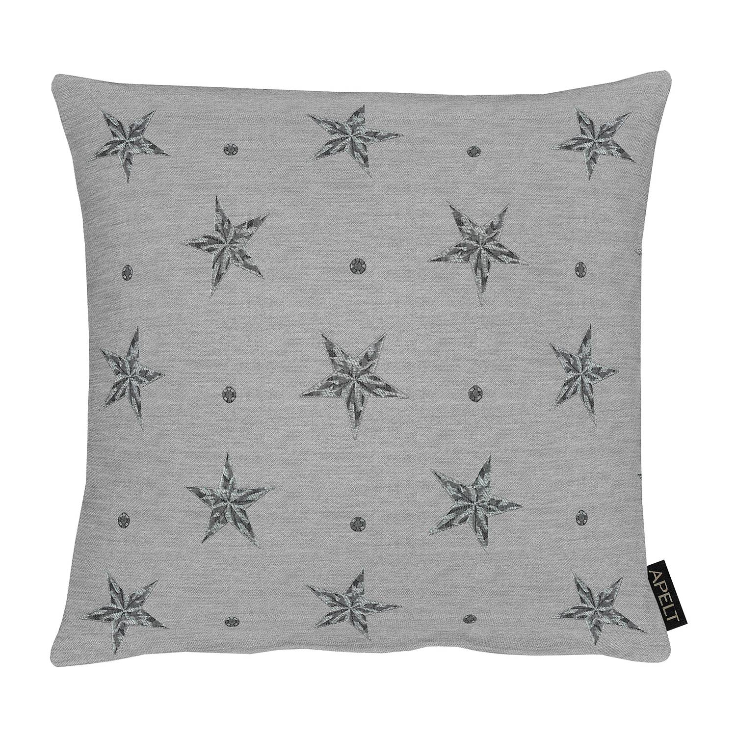 home24 Apelt Kissenbezug 1502 Grau/Silber 40x40 cm (BxH) Mischgewebe