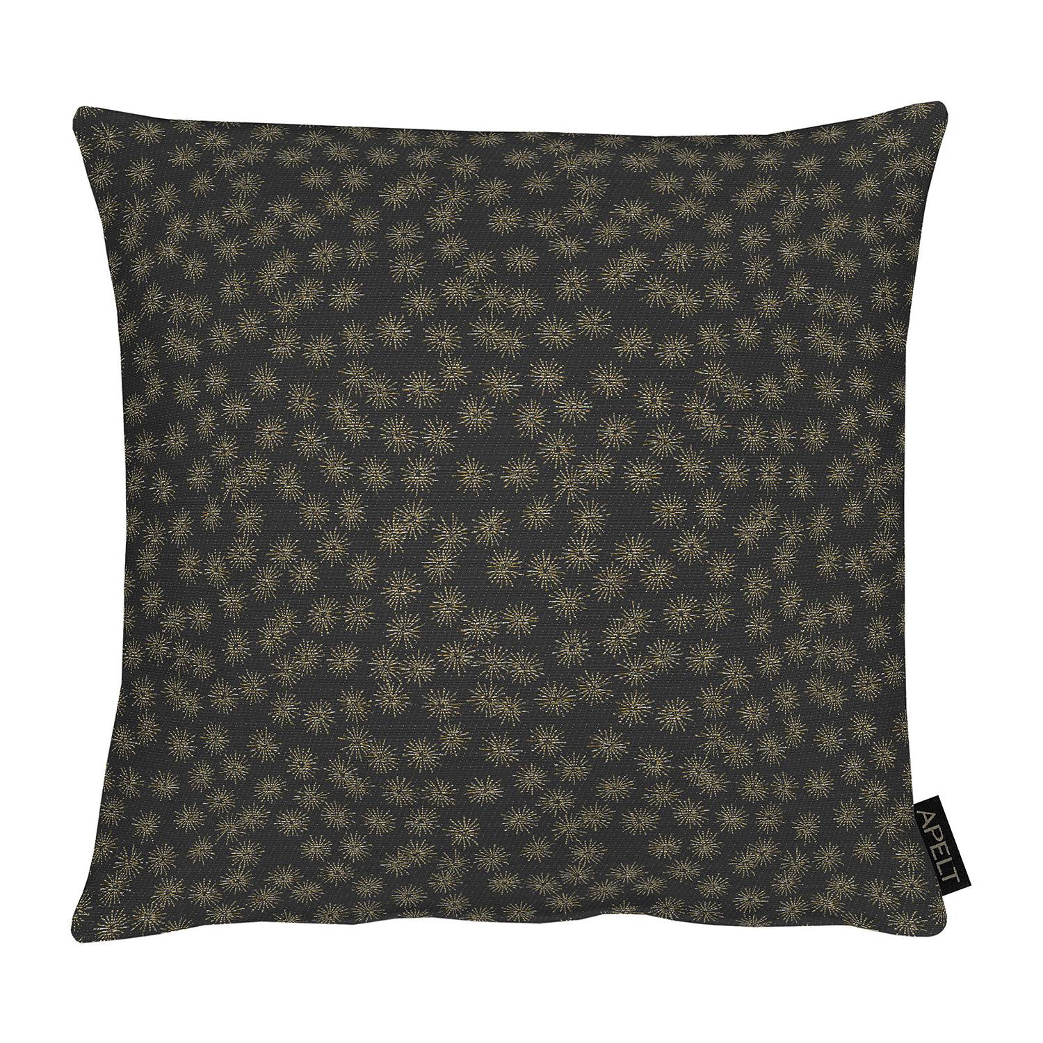 home24 Apelt Dekokissen 1501 Grau/Gold 39x39 cm (BxH) Mischgewebe