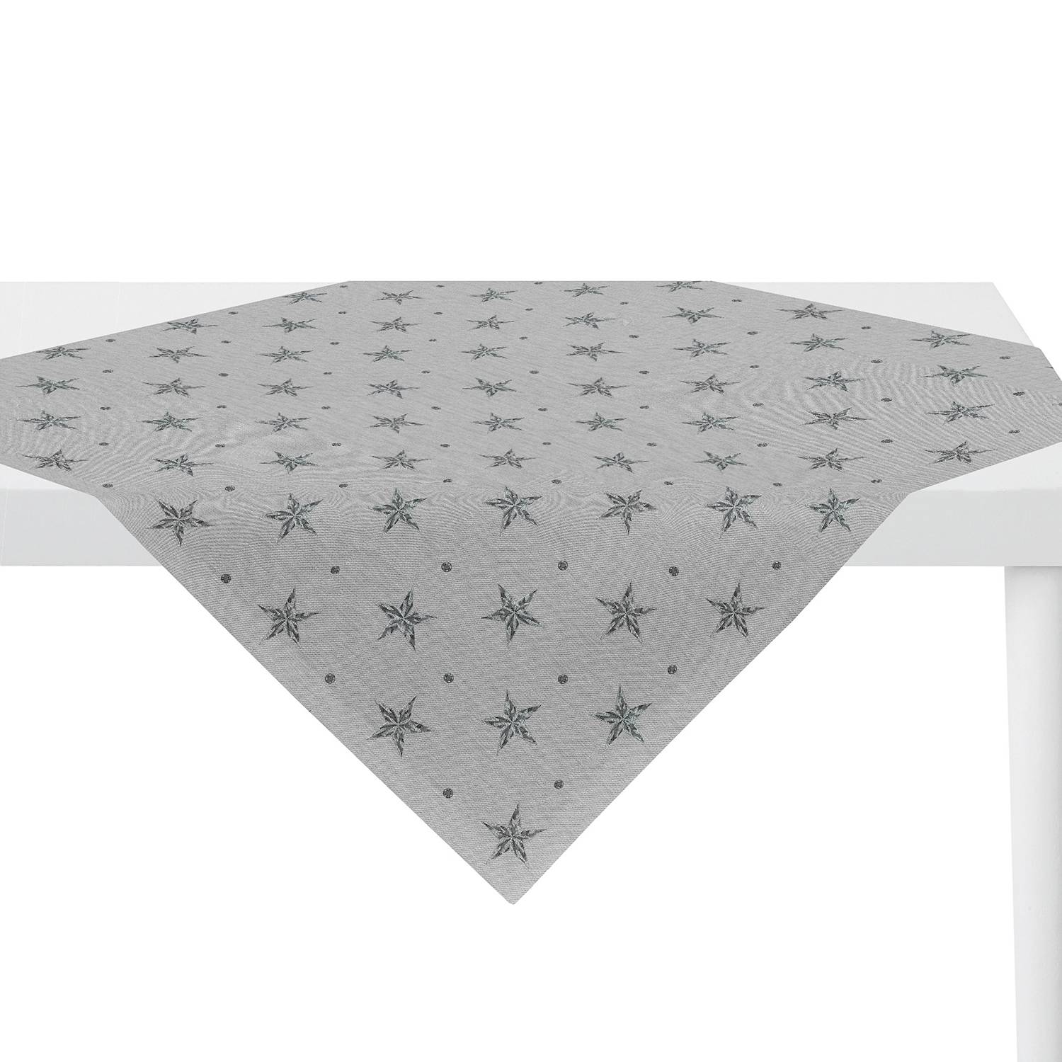 home24 Apelt Tischdecke 1502 Anthrazit/Silber Mischgewebe 84x84 cm (BxT)