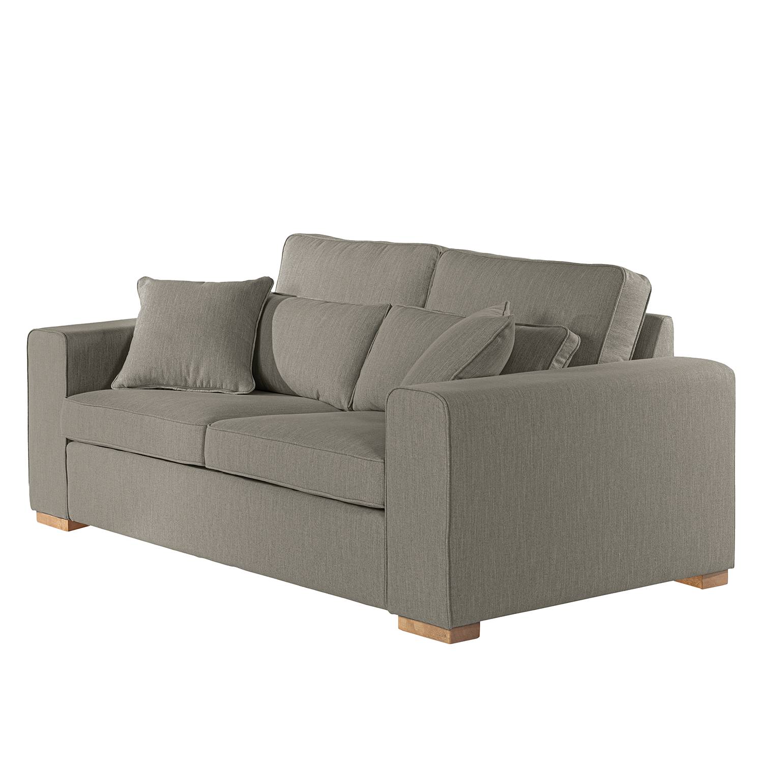 home24 Ridgevalley Sofa Randan I 2,5-Sitzer Grau Webstoff 194x85x104 cm
