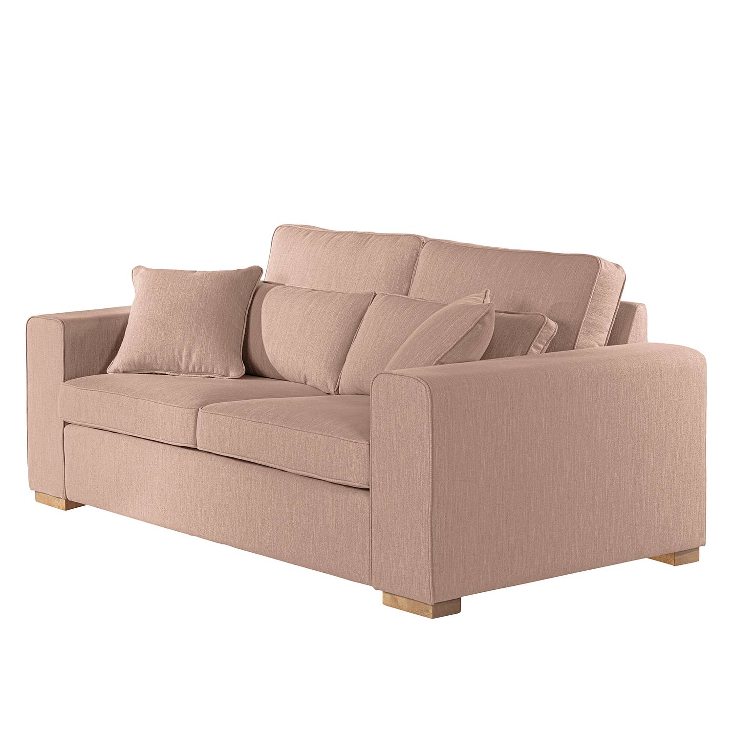 home24 Ridgevalley Sofa Randan I 2,5-Sitzer Mauve Webstoff 194x85x104 cm