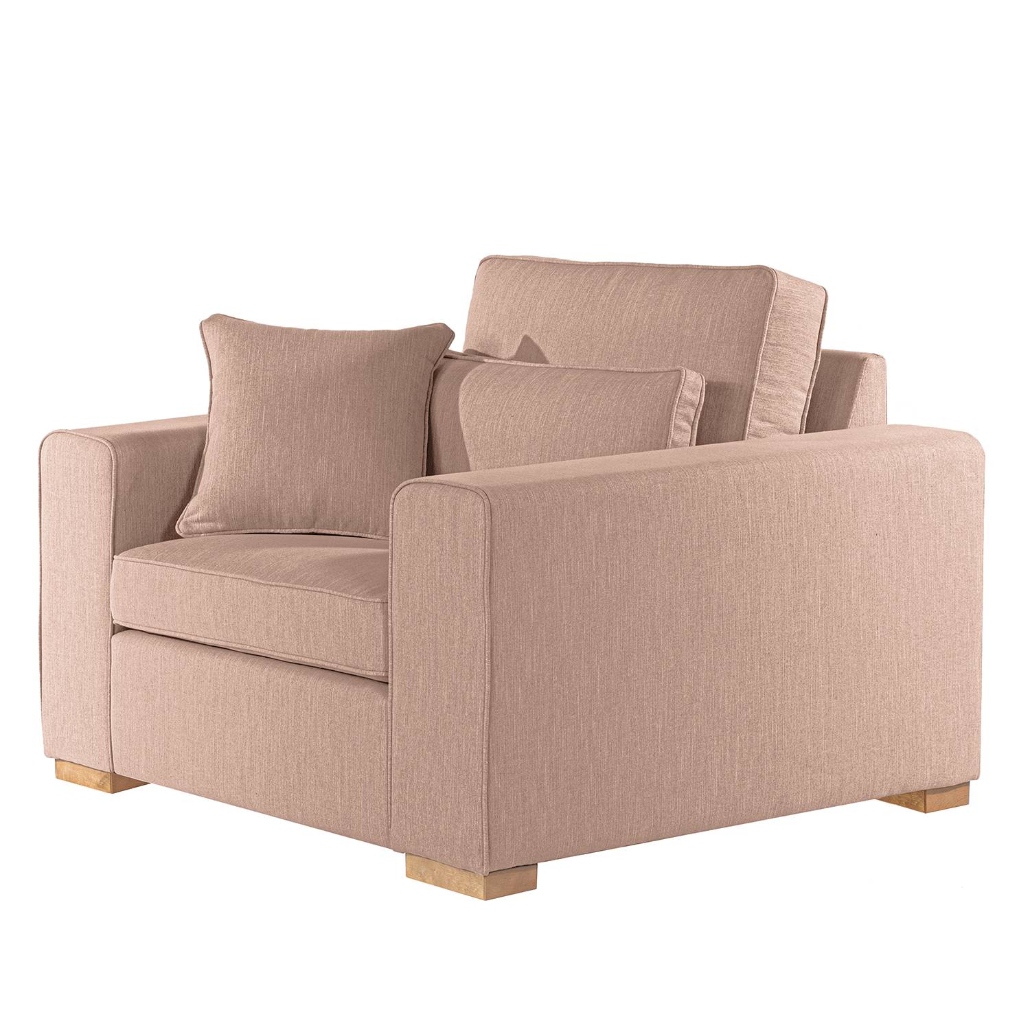 home24 Ridgevalley XXL-Sessel Randan III Mauve Webstoff 124x85x104 cm (BxHxT)