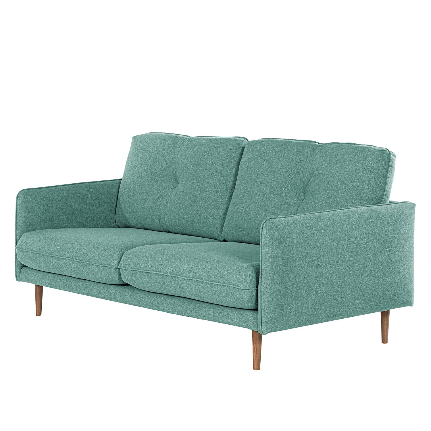 home24 Norrwood Sofa Pigna I 3-Sitzer Babyblau Webstoff 208x86x94 cm