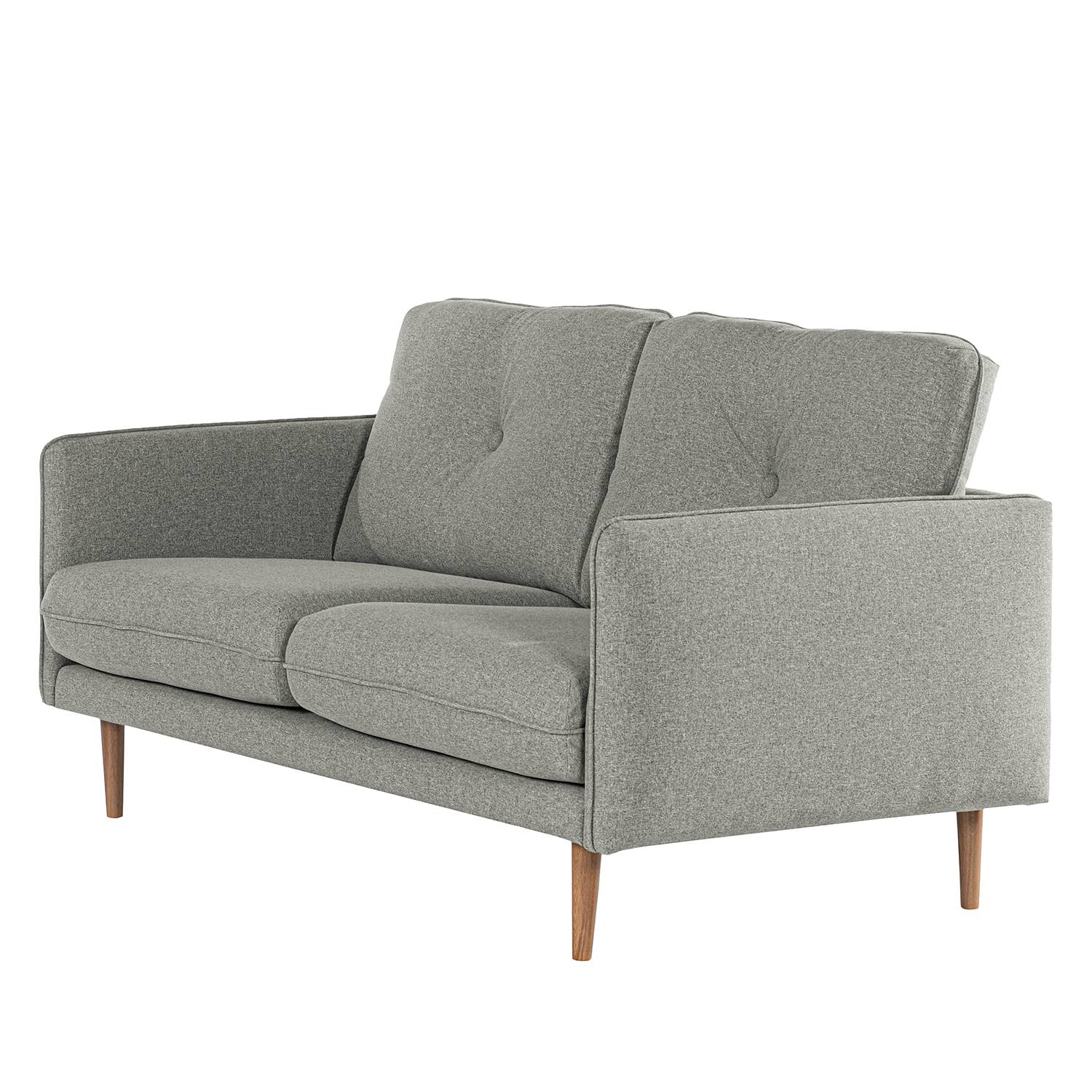 home24 Norrwood Sofa Pigna I 2,5-Sitzer Hellgrau Webstoff 168x86x94 cm