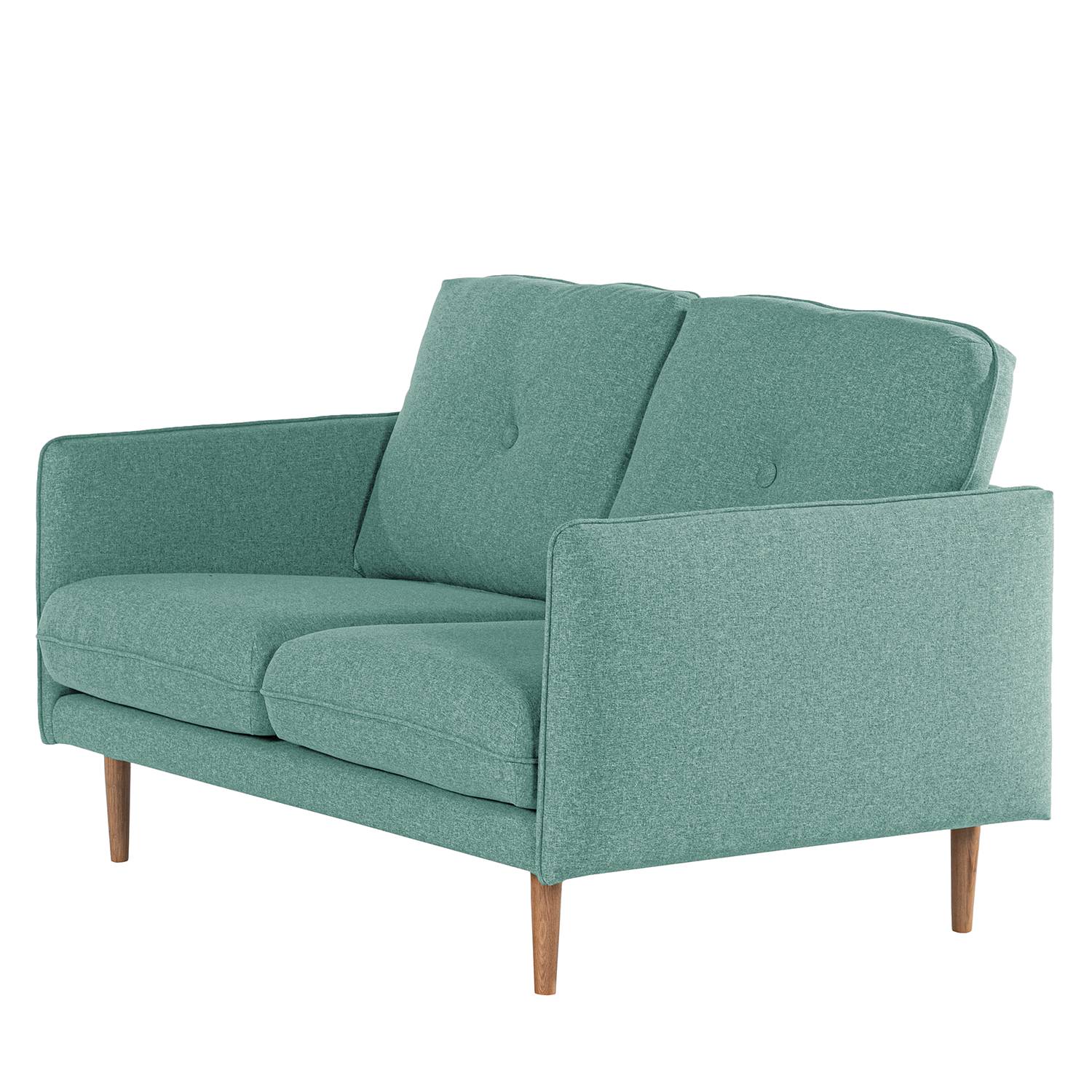 home24 Norrwood Sofa Pigna I 2-Sitzer Babyblau Webstoff 148x86x94 cm