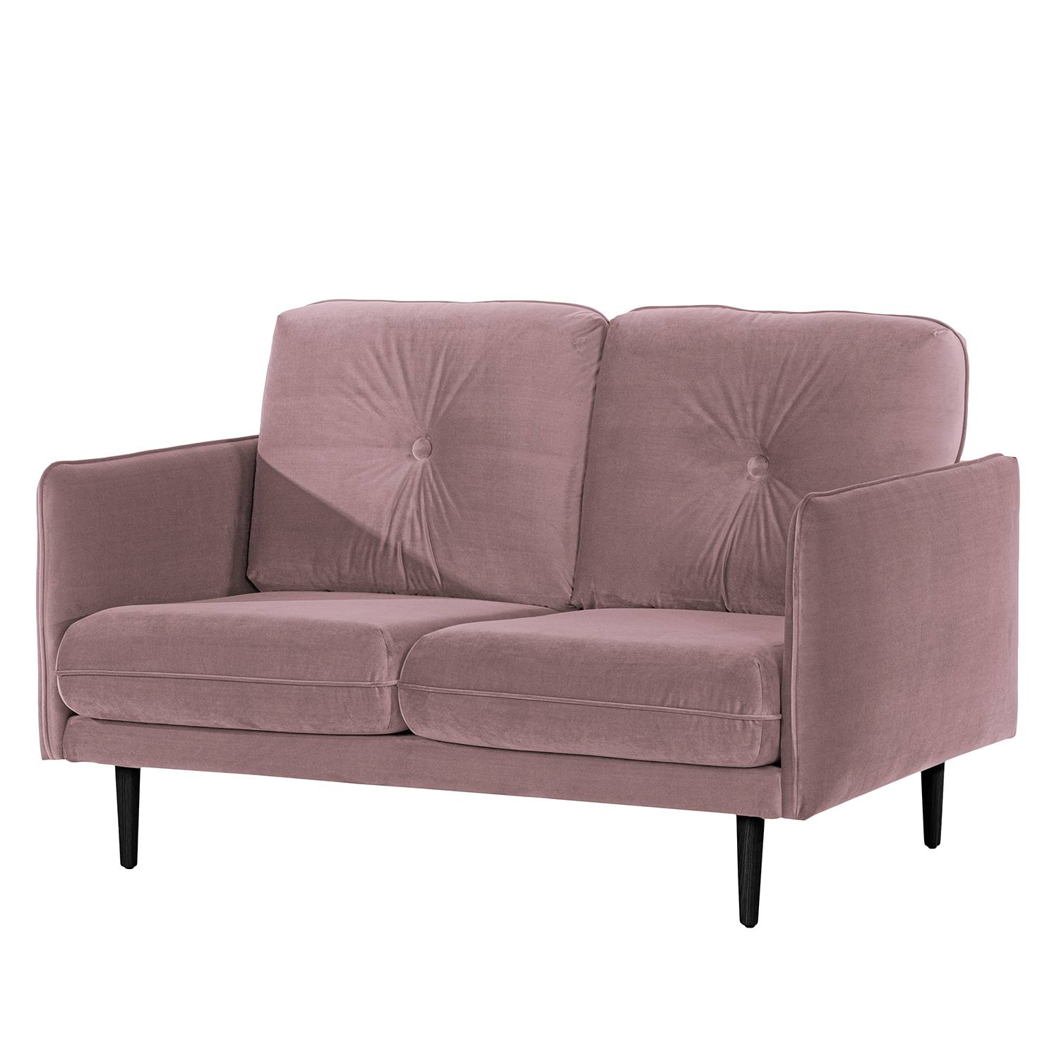 home24 Norrwood Sofa Pigna II 2-Sitzer Mauve Samt 148x86x94 cm