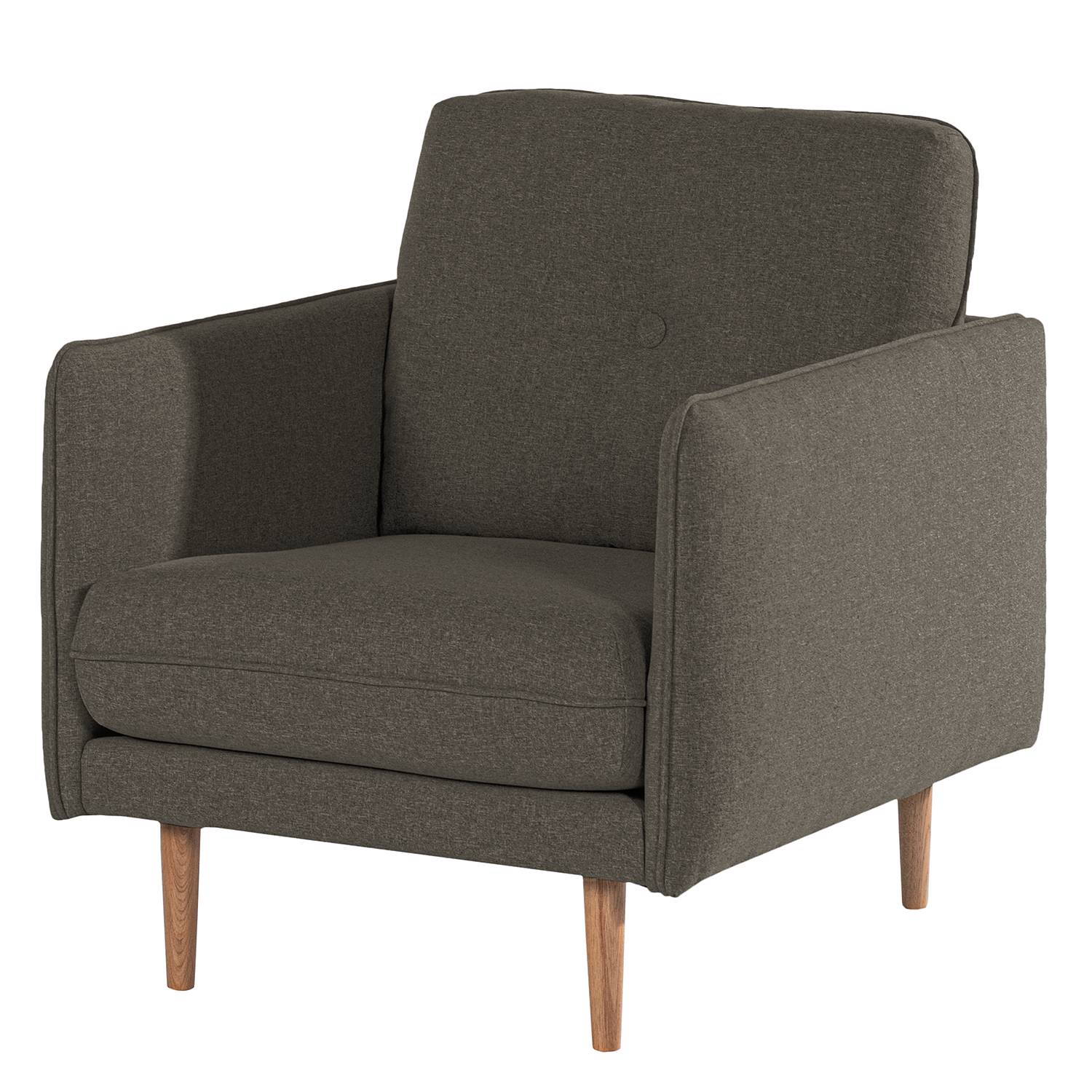 home24 Norrwood Sessel Pigna I Dunkelgrau Webstoff 83x86x94 cm (BxHxT)