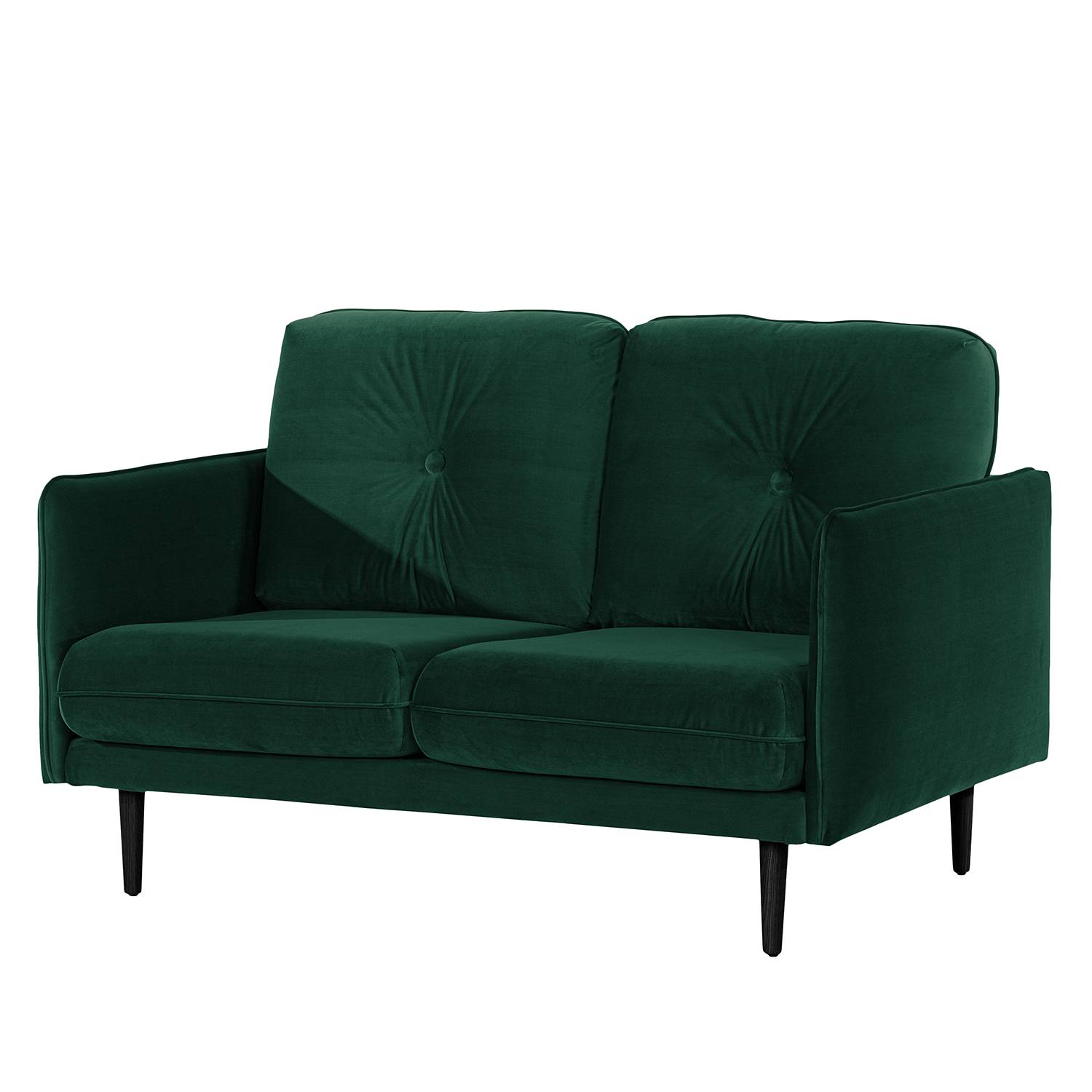 home24 Norrwood Sofa Pigna II 2-Sitzer Antikgrün Samt 148x86x94 cm