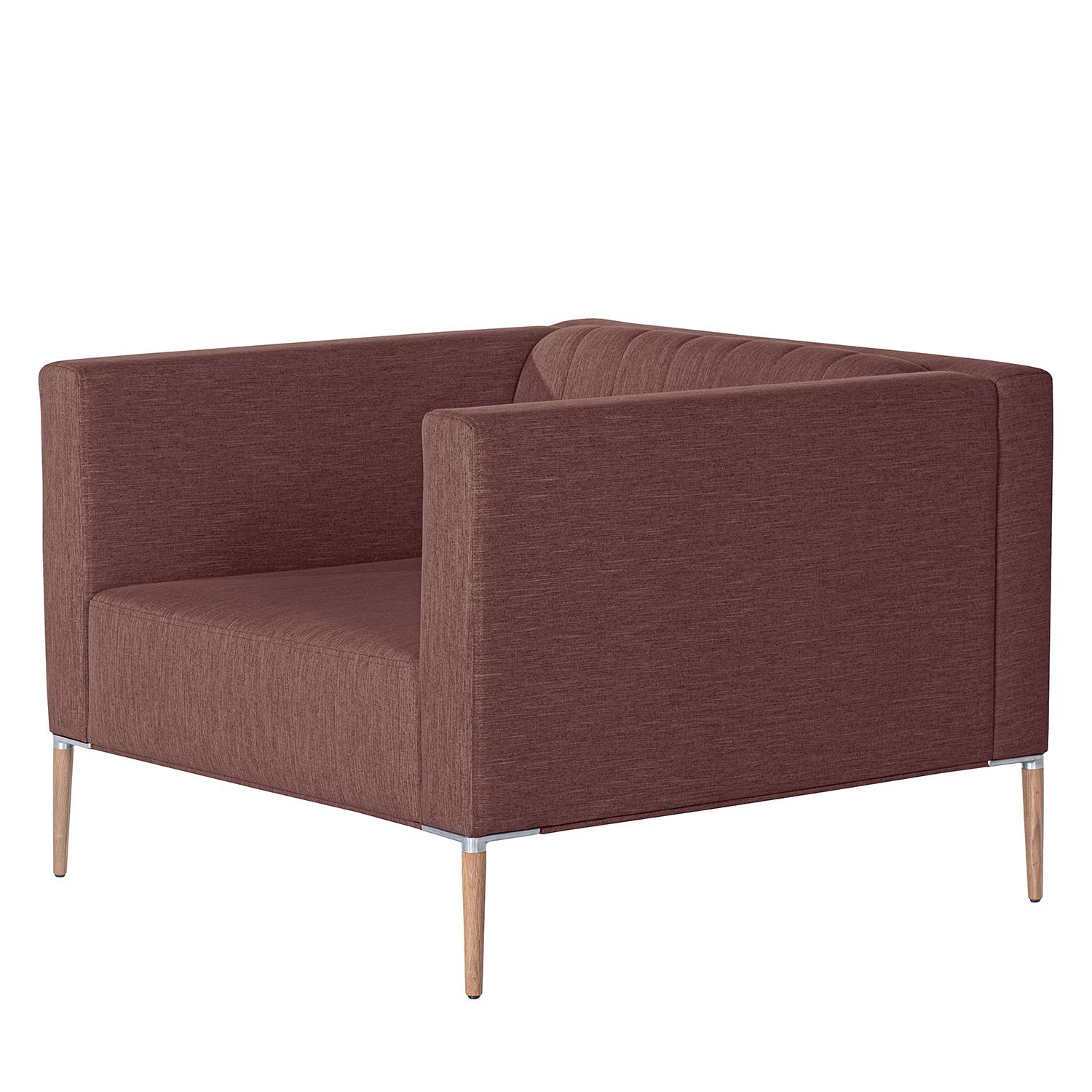home24 Norrwood Sessel Luparo I Purpur Webstoff 97x70x96 cm (BxHxT)