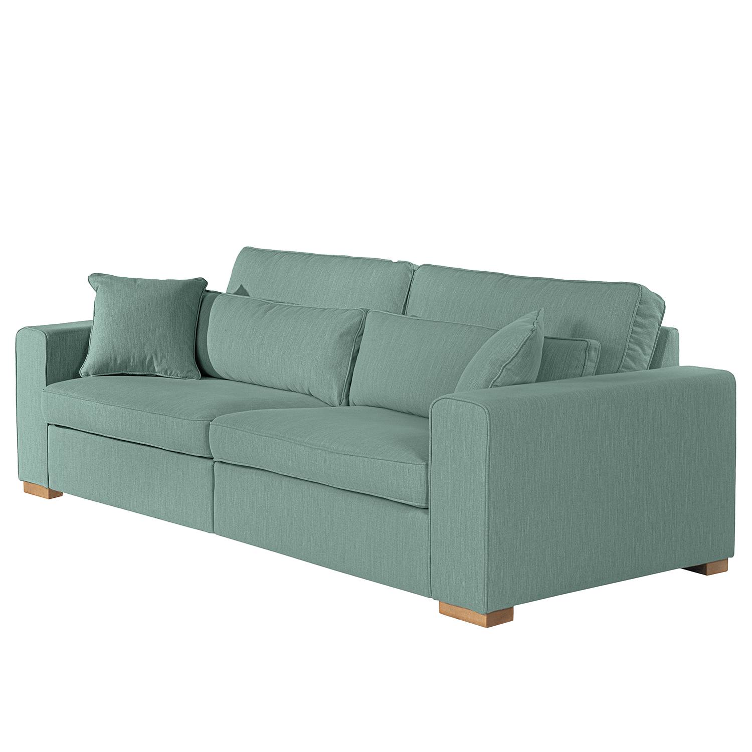 home24 Ridgevalley Bigsofa Randan I Mintgrau Webstoff 254x85x104 cm