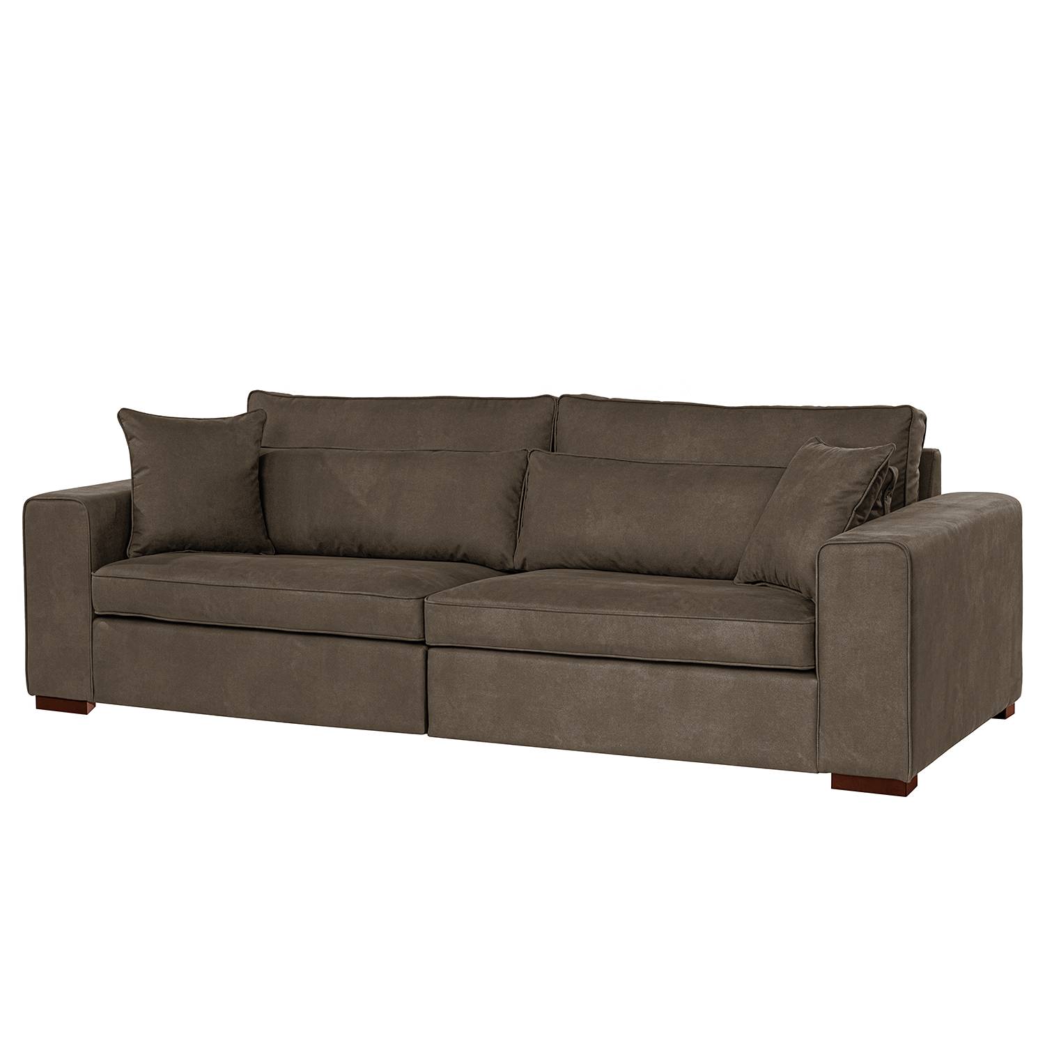 home24 Red Living Bigsofa Randan II Bisonbraun Microfaser 254x85x104 cm