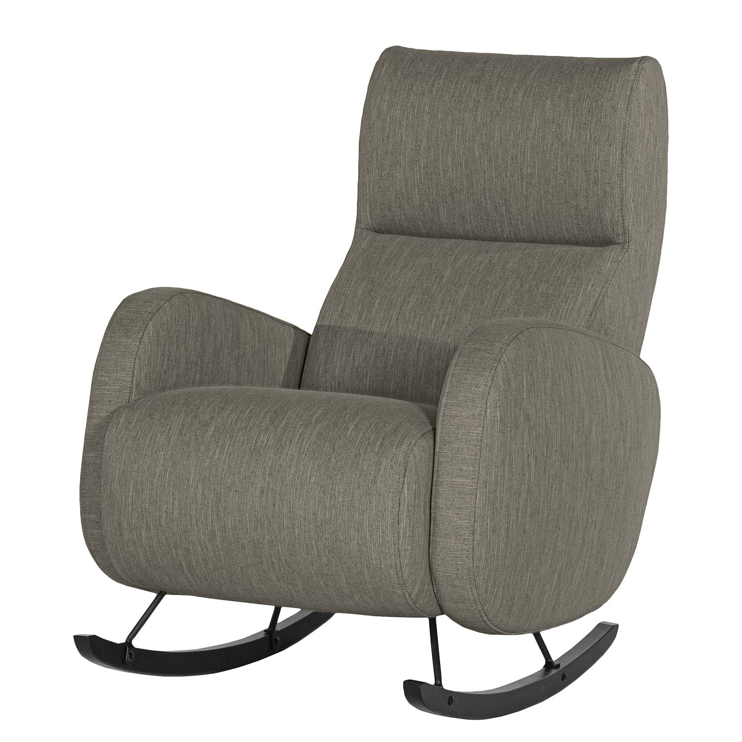 home24 Norrwood Schaukelsessel Vains II Grau Webstoff 78x104x93 cm (BxHxT)