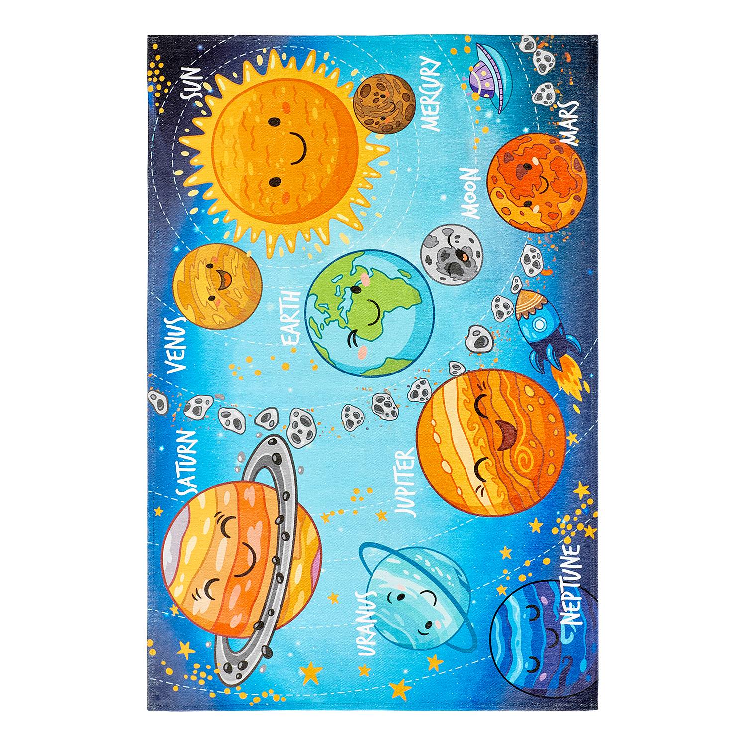 Obsession Obsession Kinderteppich My Torino Solar Blau/Orange Chenille 120x170 cm (BxT) Rechteckig