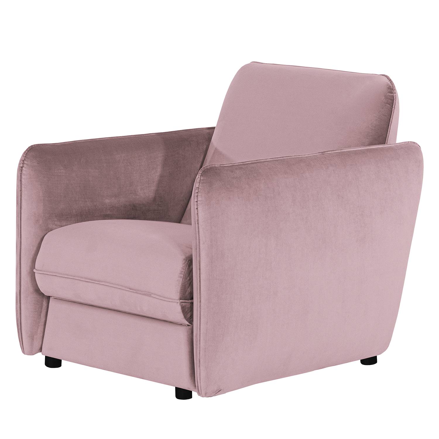 home24 Norrwood Sessel Kayla I Mauve Samt 74x88x90 cm (BxHxT)