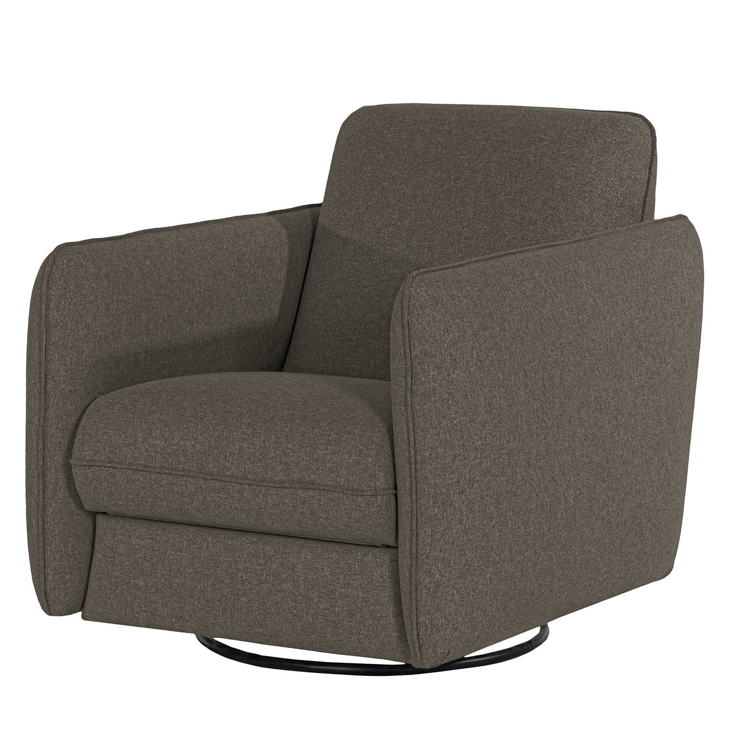 home24 Norrwood Sessel Kayla II Dunkelgrau Webstoff mit Relaxfunktion 74x88x90 cm (BxHxT)