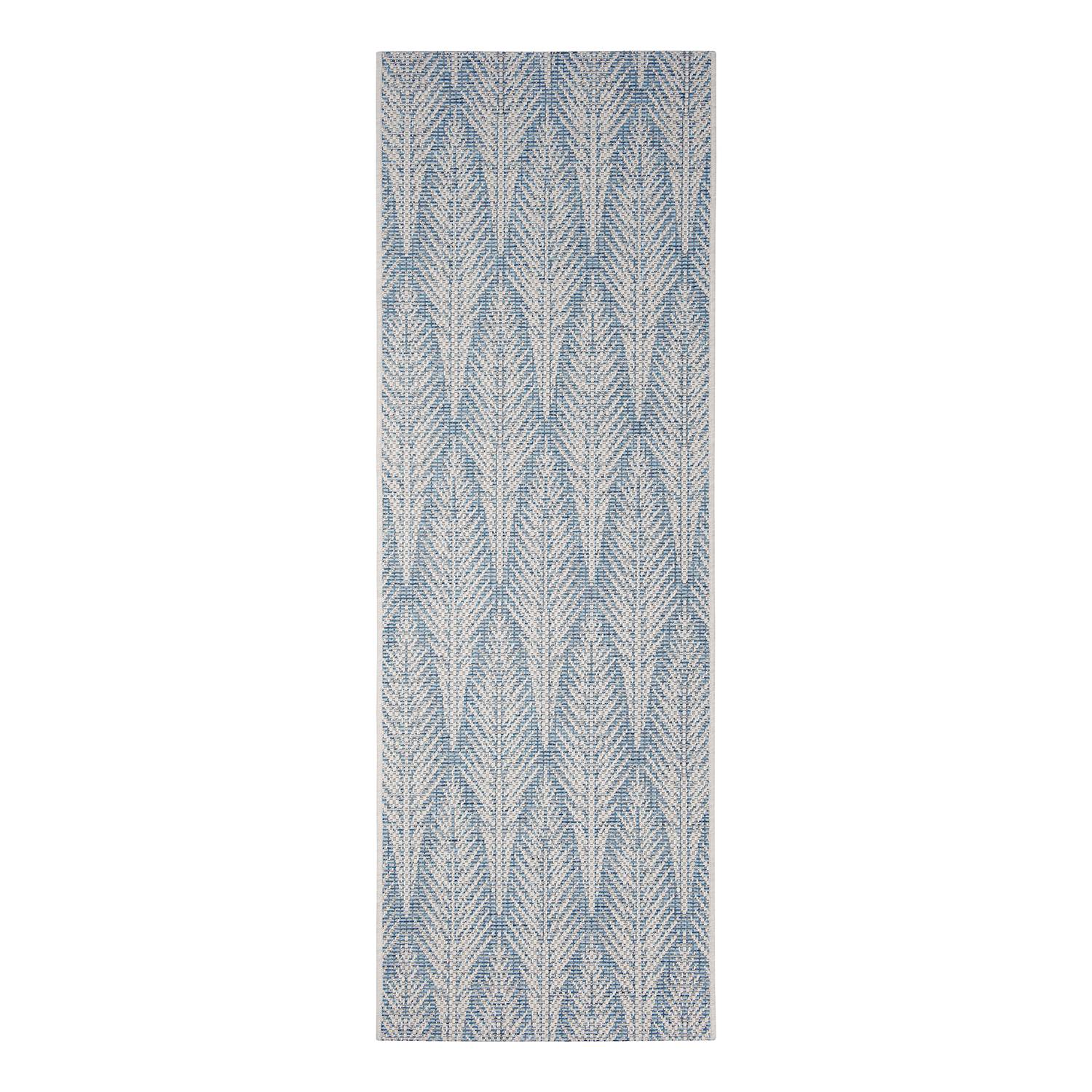 home24 Bougari Läufer Pella Creme/Blau 70x200 cm (BxT) Kunstfaser