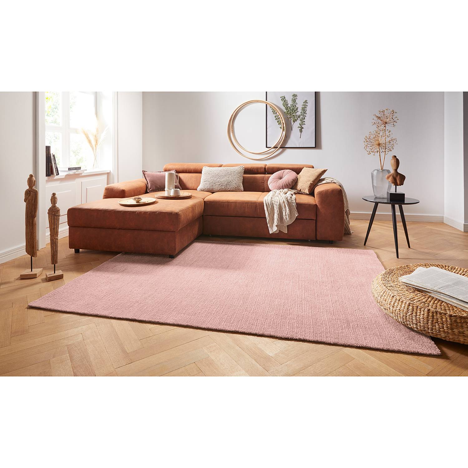 home24 Mint Rugs Kurzflorteppich Supersoft Babyrosa Rechteckig 160x230 cm (BxT) Webstoff