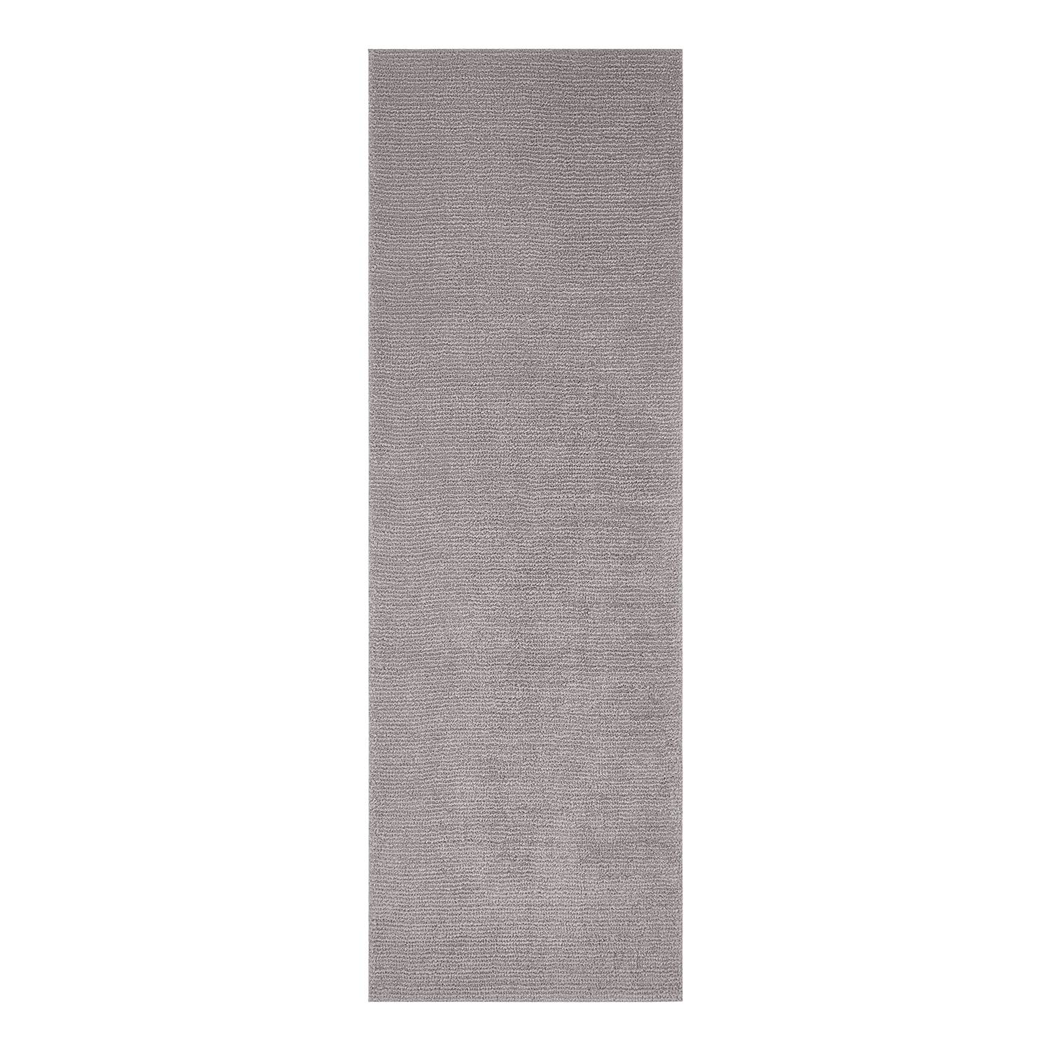 home24 Mint Rugs Läufer Supersoft Rauchgrau Rechteckig 80x250 cm (BxT) Webstoff