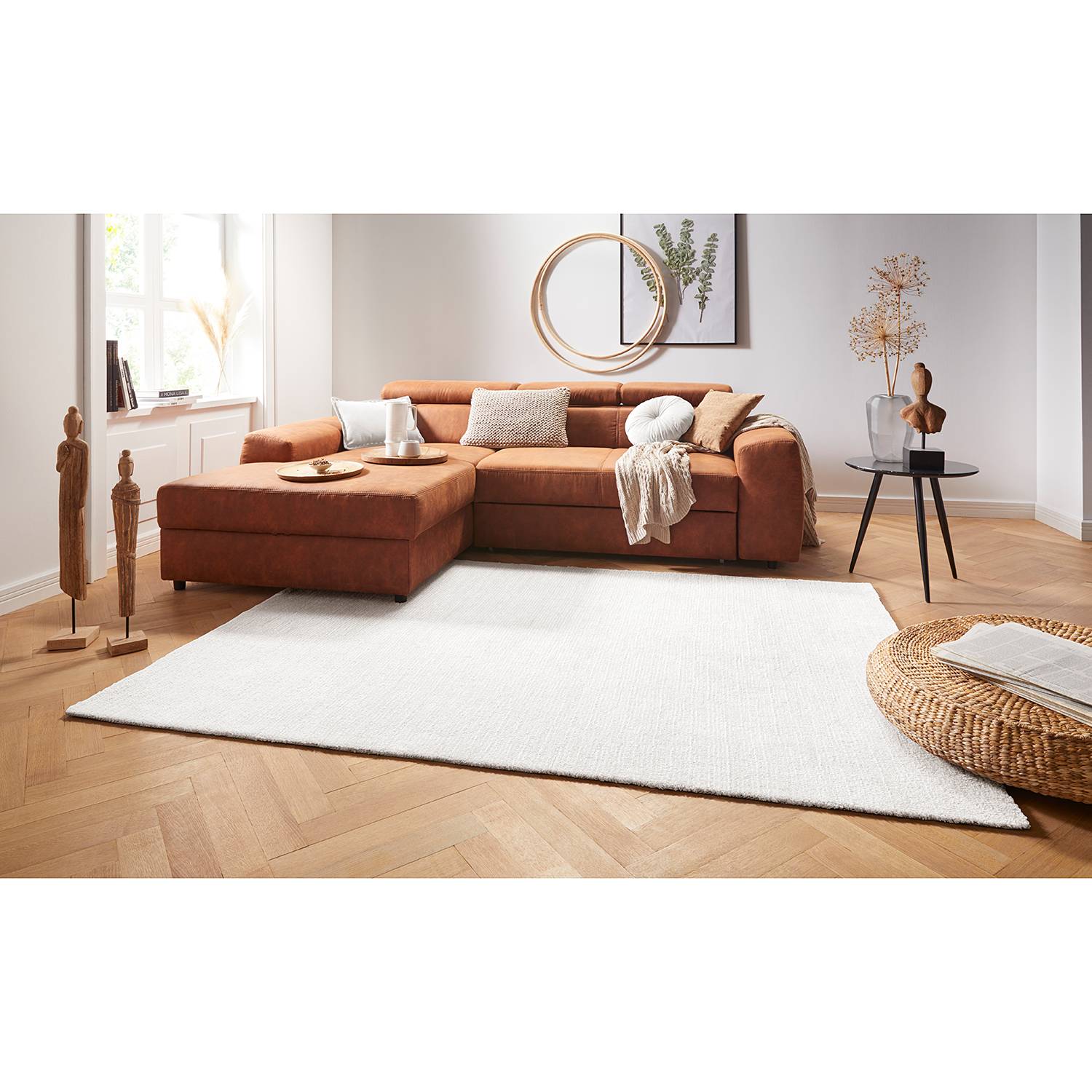 home24 Mint Rugs Kurzflorteppich Supersoft Altweiß Rechteckig 80x150 cm (BxT) Webstoff