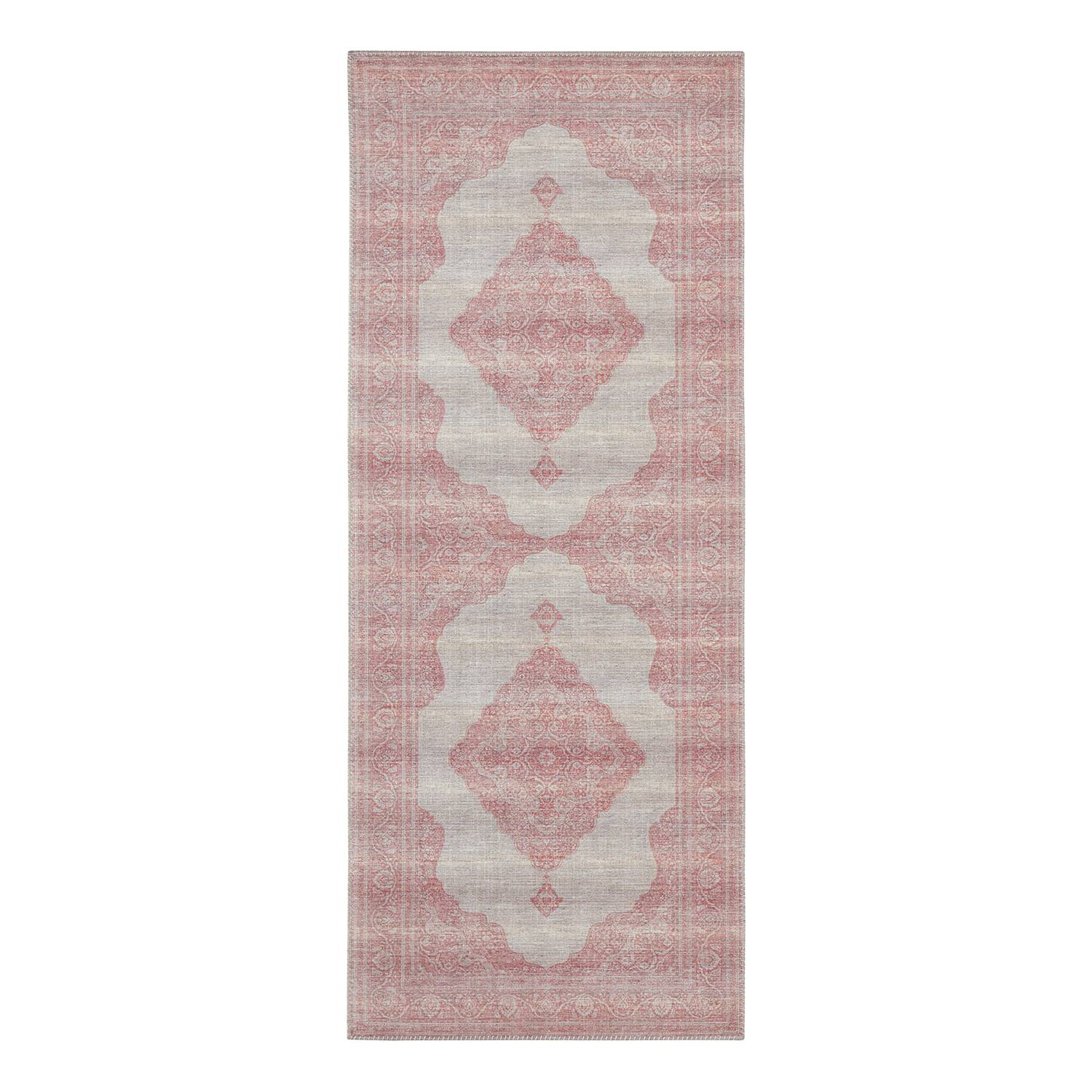 home24 Nouristan Läufer Carme Rubinrot Rechteckig 80x200 cm (BxT) Vintage Design Webstoff